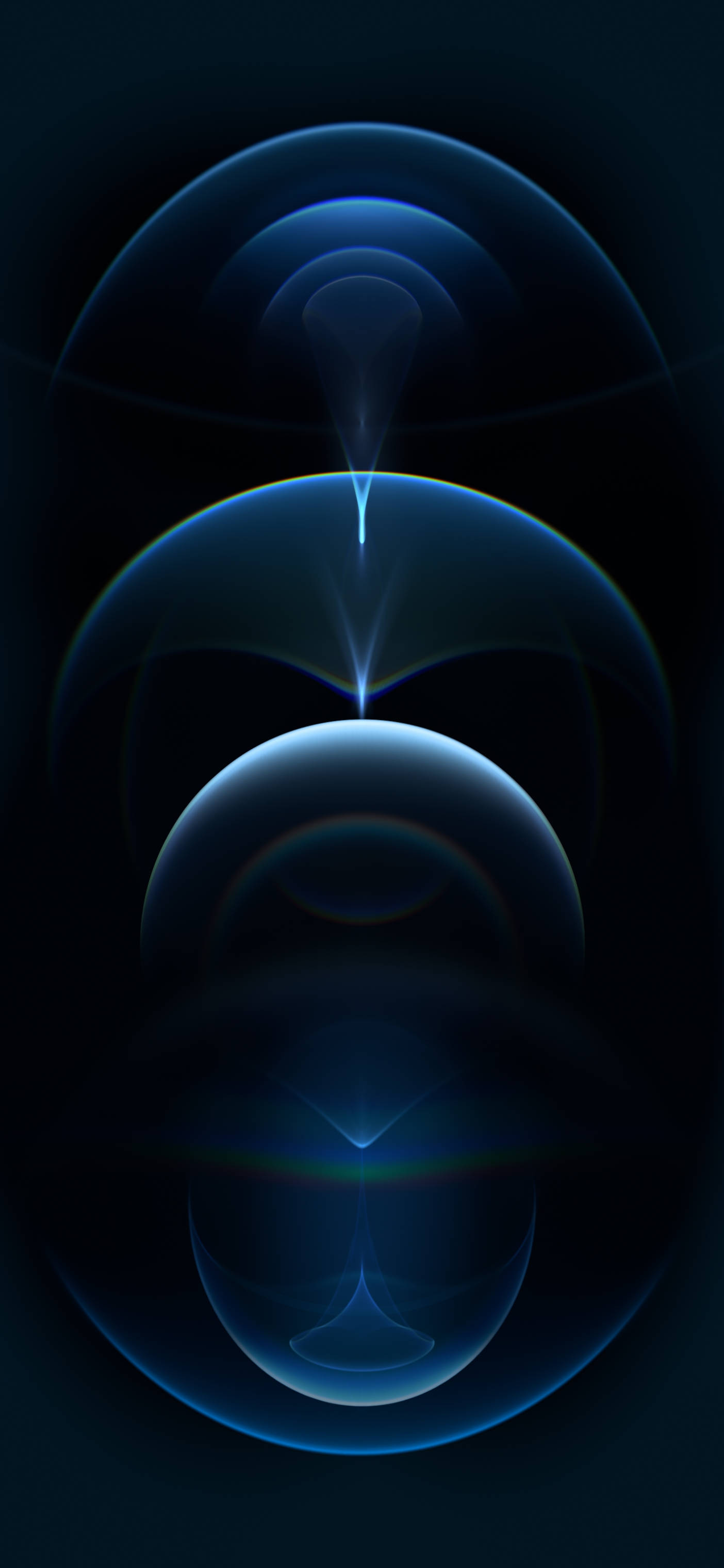 Óvalos Azules de Stock para iPhone 12 Fondos de pantalla