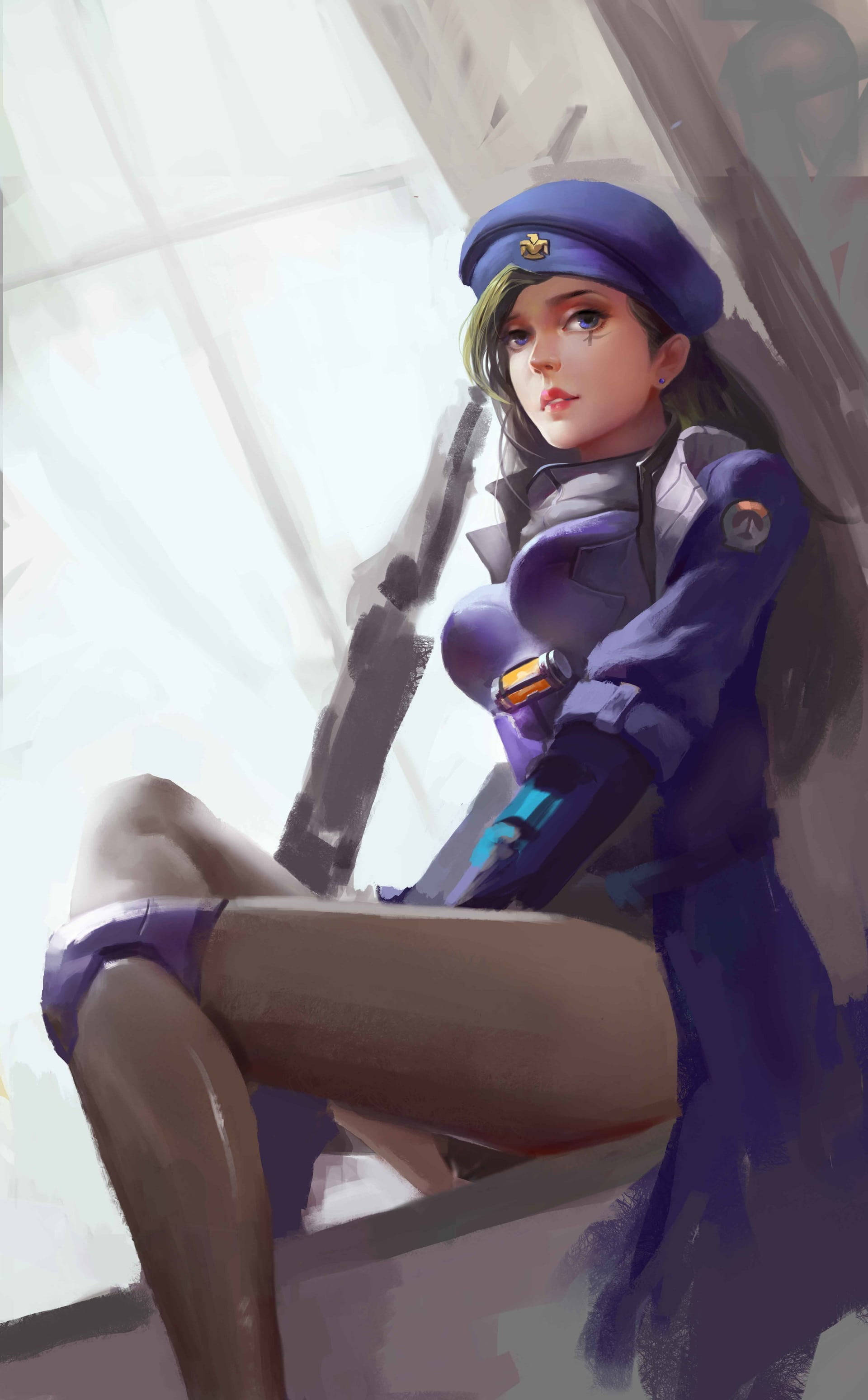 Overwatch Teléfono Ana Pistola Pintura Fondos de pantalla