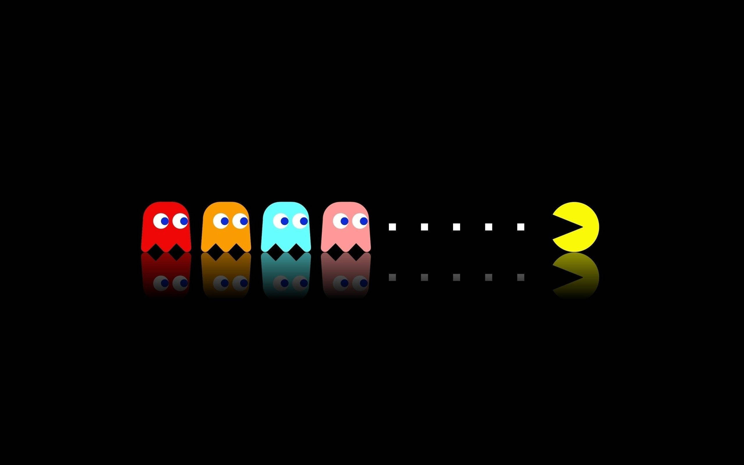 Pacman jugando hacia los fantasmas Fondos de pantalla