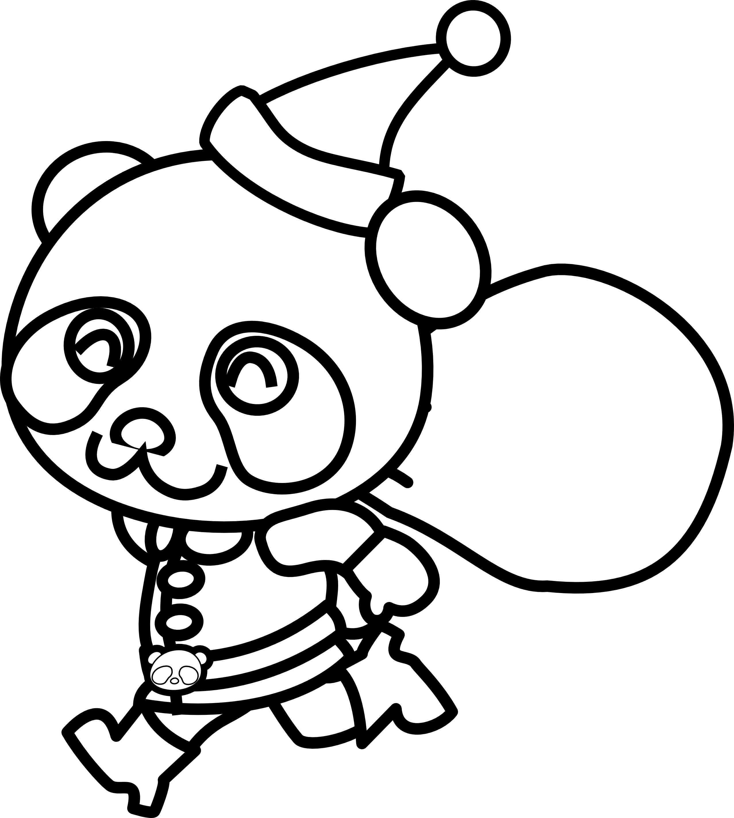 Página para colorear de panda navideño Fondos de pantalla