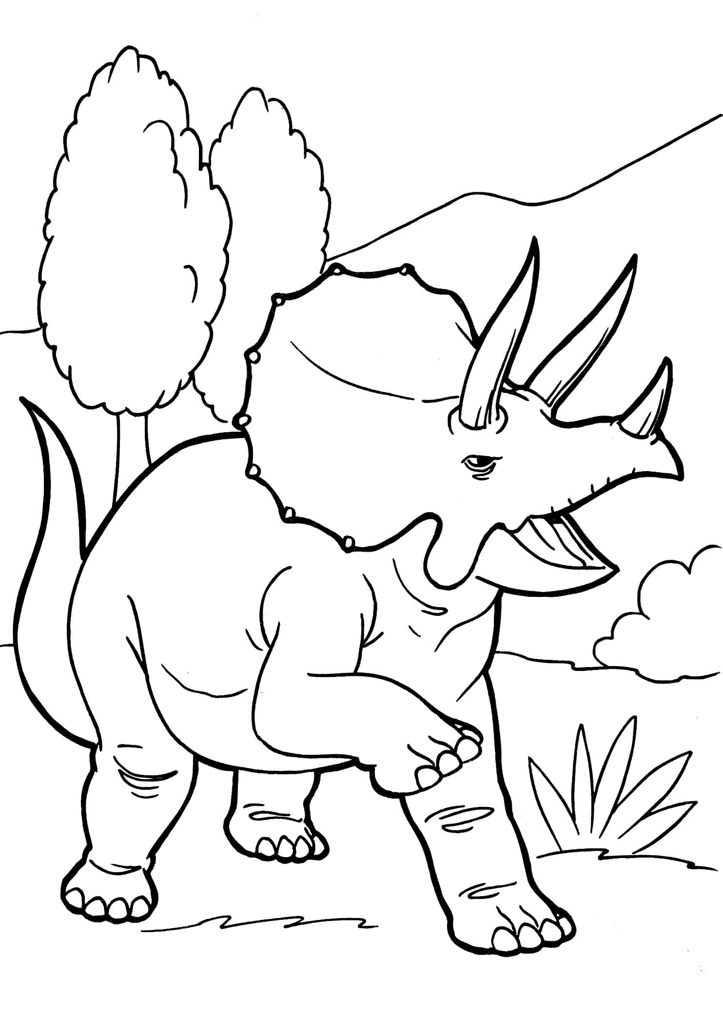 páginas para colorear de triceratops Fondos de pantalla