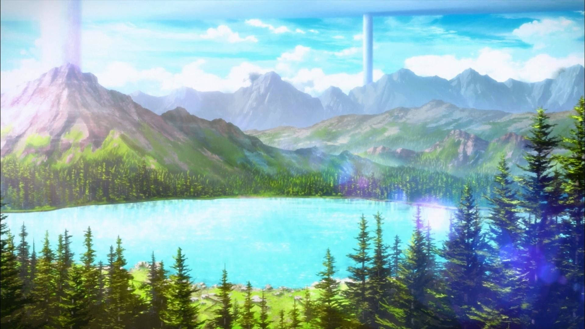 Paisaje Anime de Lago Fondos de pantalla