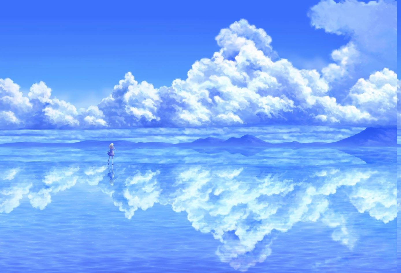Paisaje Anime Mar de Nubes Fondos de pantalla