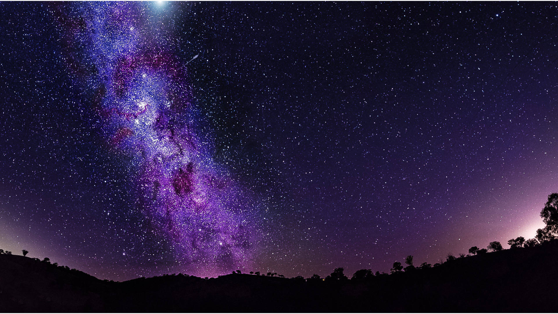 Paisaje de cielo estrellado en alta resolución