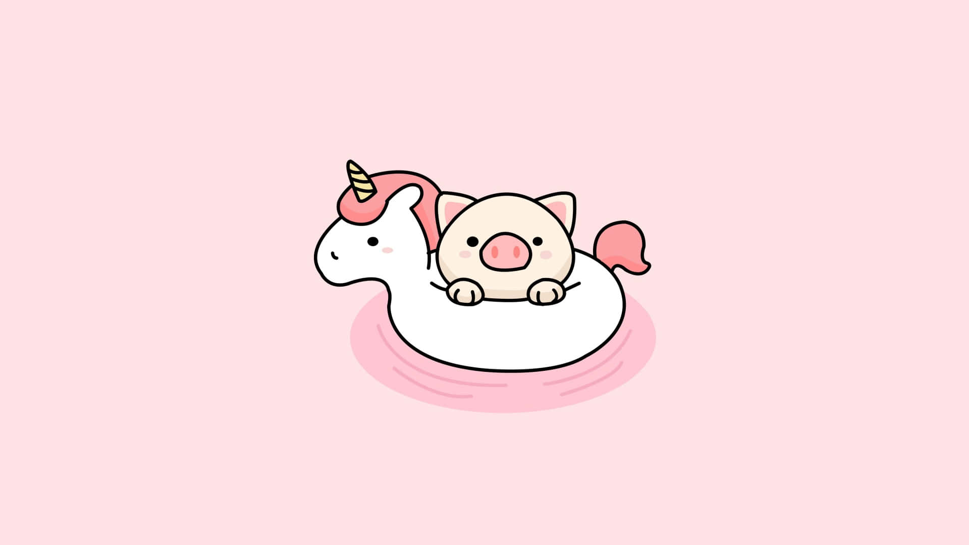 Paisaje de nubes rosas kawaii y soñador para todos tus dispositivos Fondos de pantalla