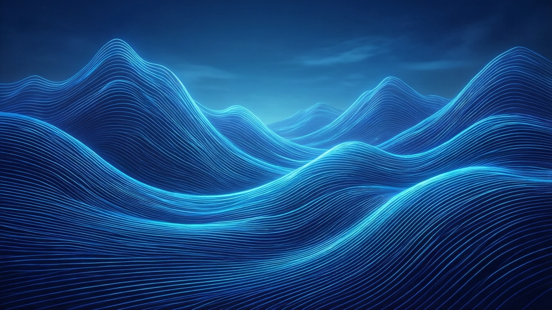 Paisaje de Olas Neón Fondos de pantalla