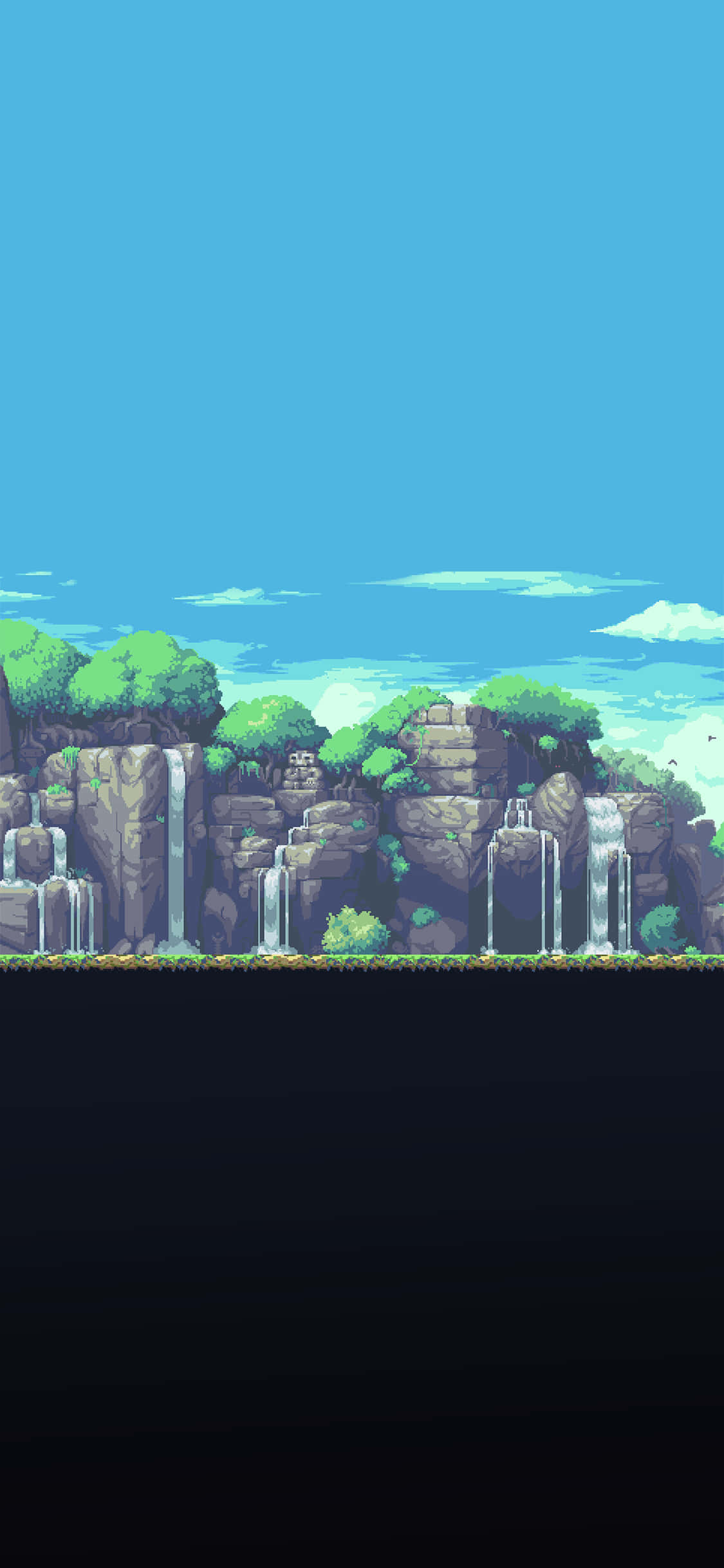 Paisaje de píxeles con colores únicos Fondos de pantalla