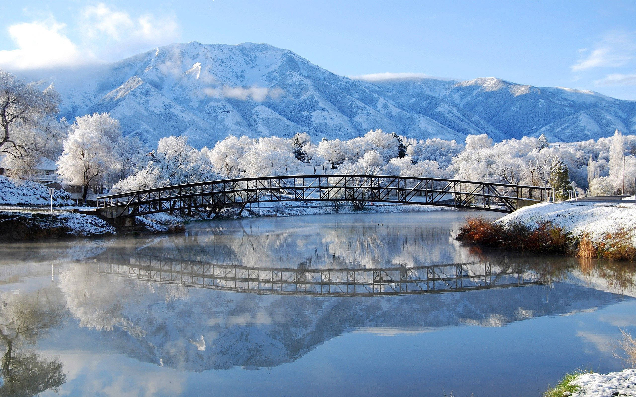Paisaje de Puente Invernal Fondos de pantalla