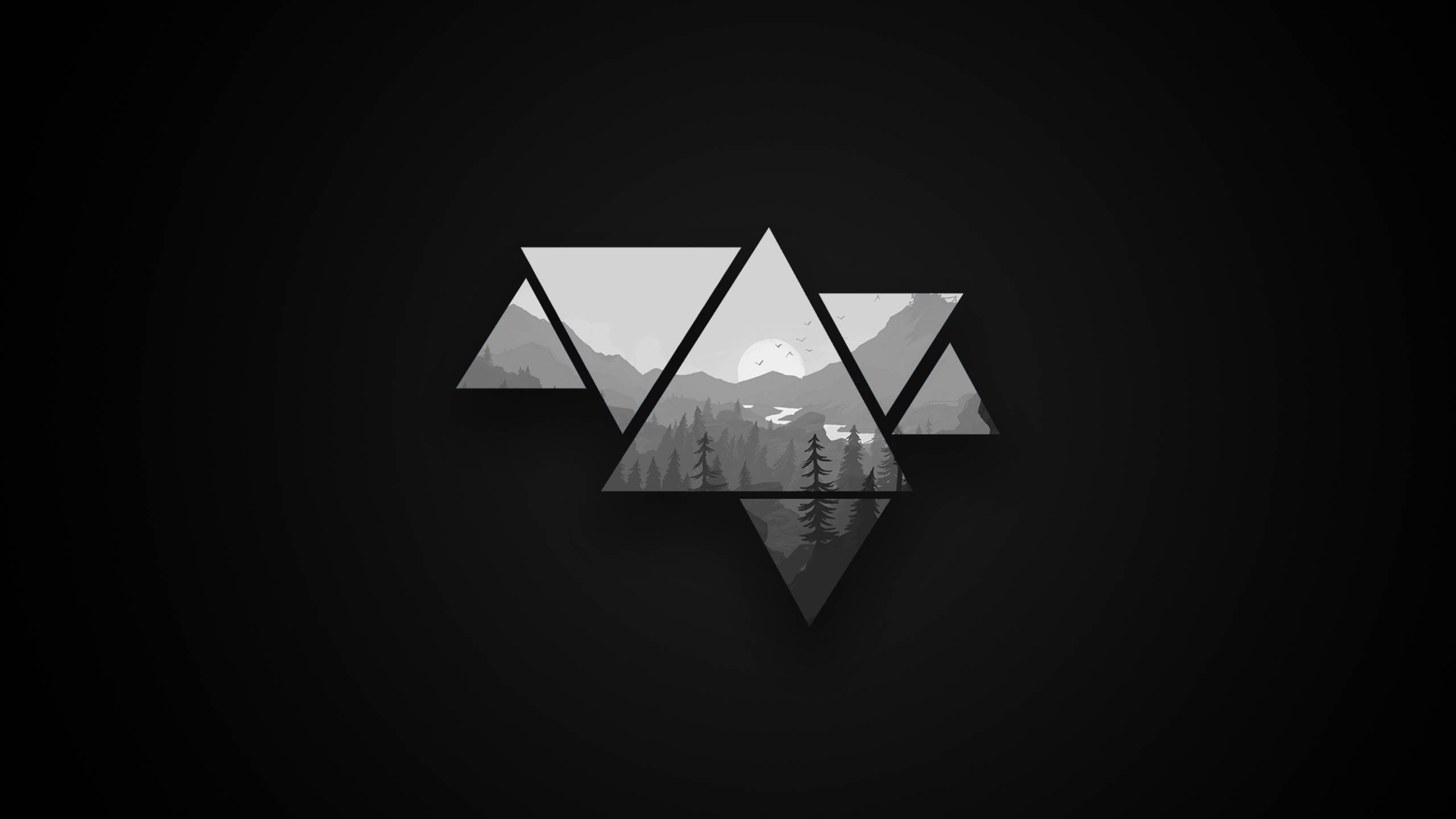 Paisaje en Blanco y Negro Minimalista Estético para Laptop Fondos de pantalla