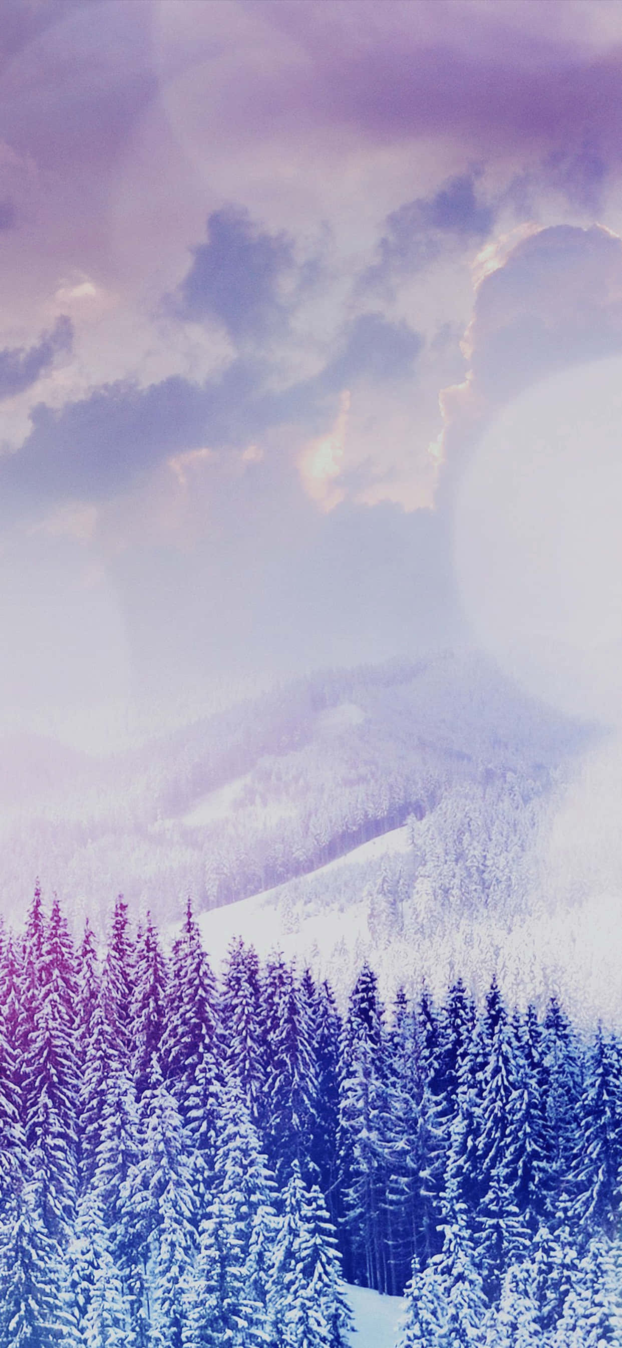 Paisaje invernal espectacular para iPhone XS Max Fondos de pantalla