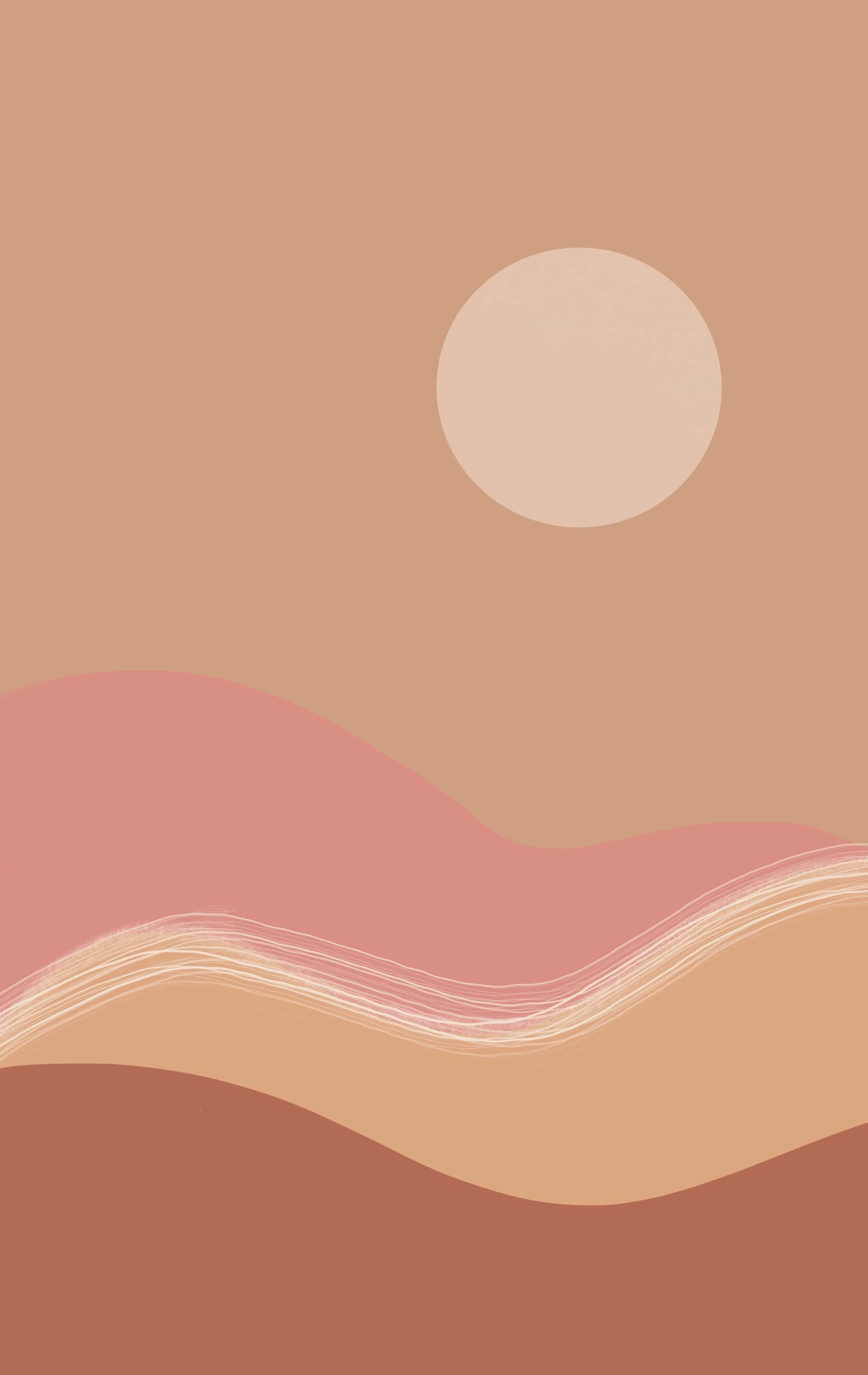 Paisaje Marino Abstracto en Tonos Marrones Estéticos Fondos de pantalla