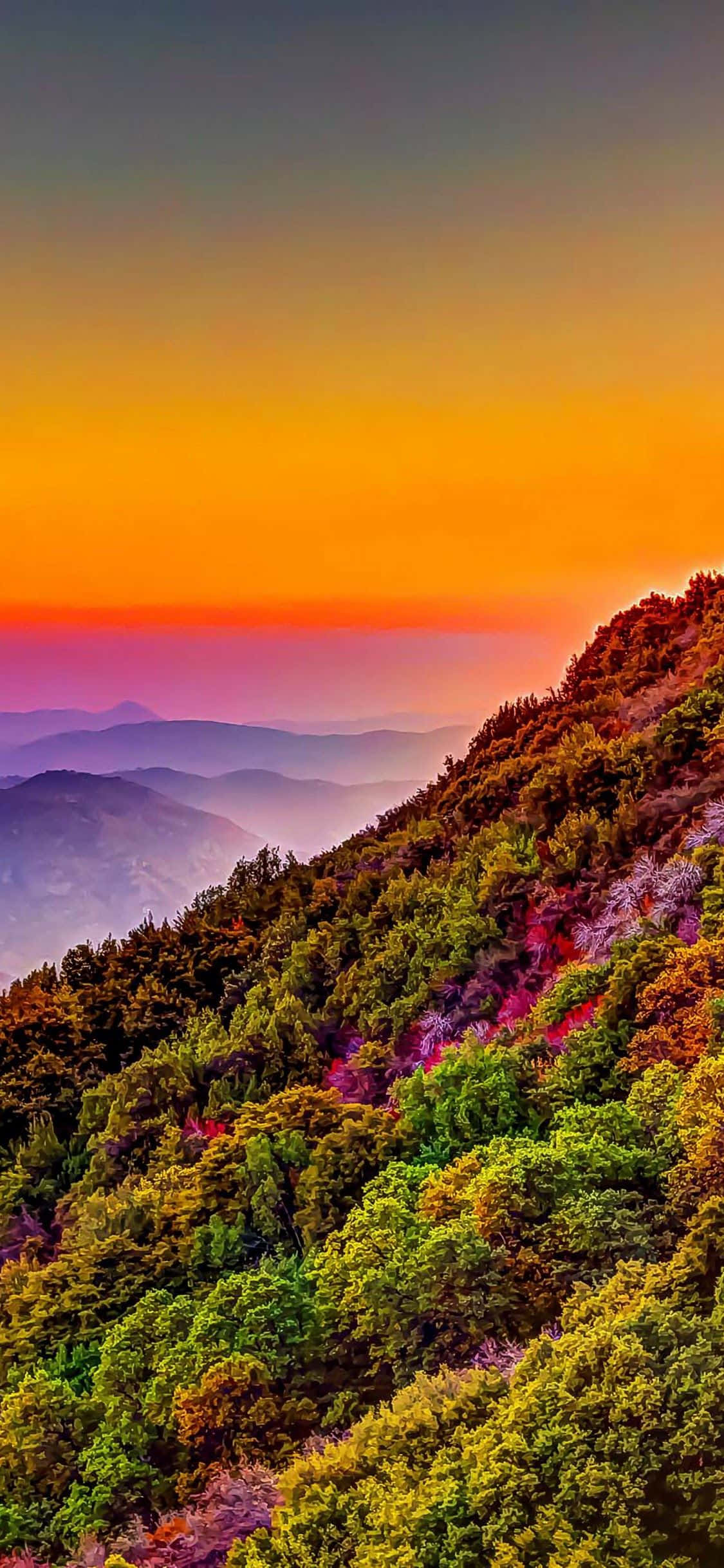 Paisaje Montañoso Impresionante en iPhone X Fondos de pantalla