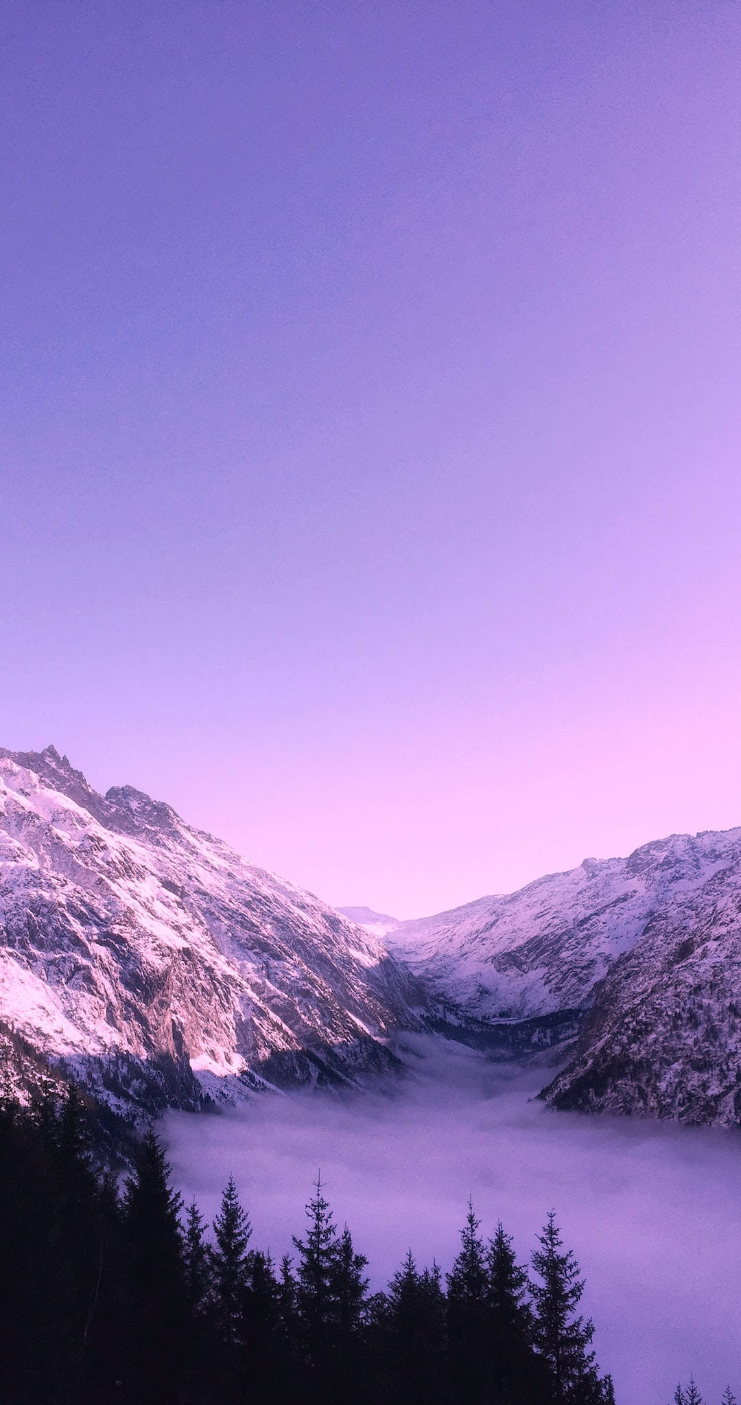 Paisaje Natural Estético en Lila Claro Fondos de pantalla