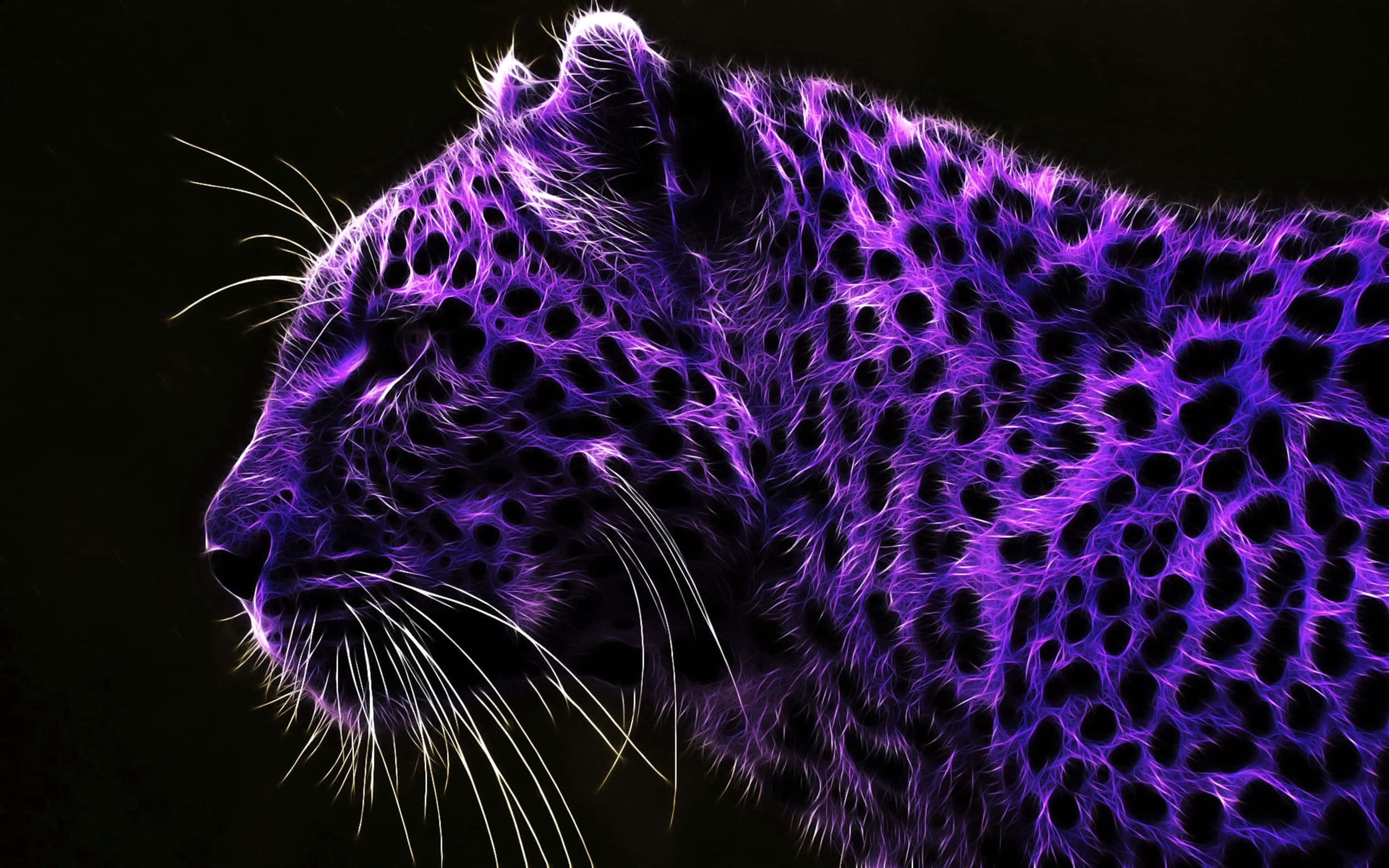 Paisaje Púrpura Leopardo Genial de la Jungla Fondos de pantalla