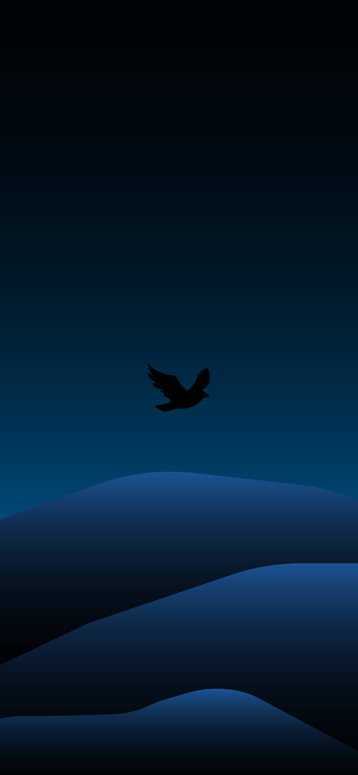 Pájaro Volando Mínimo Oscuro iPhone Fondos de pantalla
