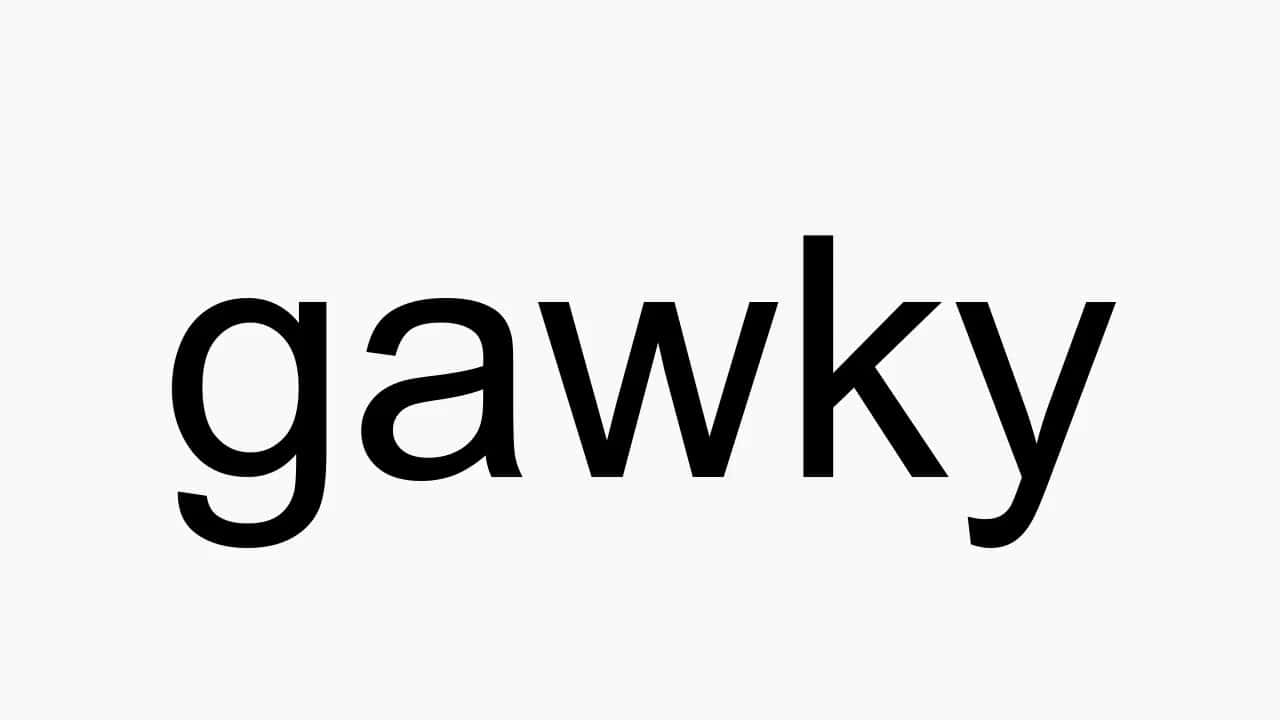 Palabra Gawky en blanco y negro Fondos de pantalla
