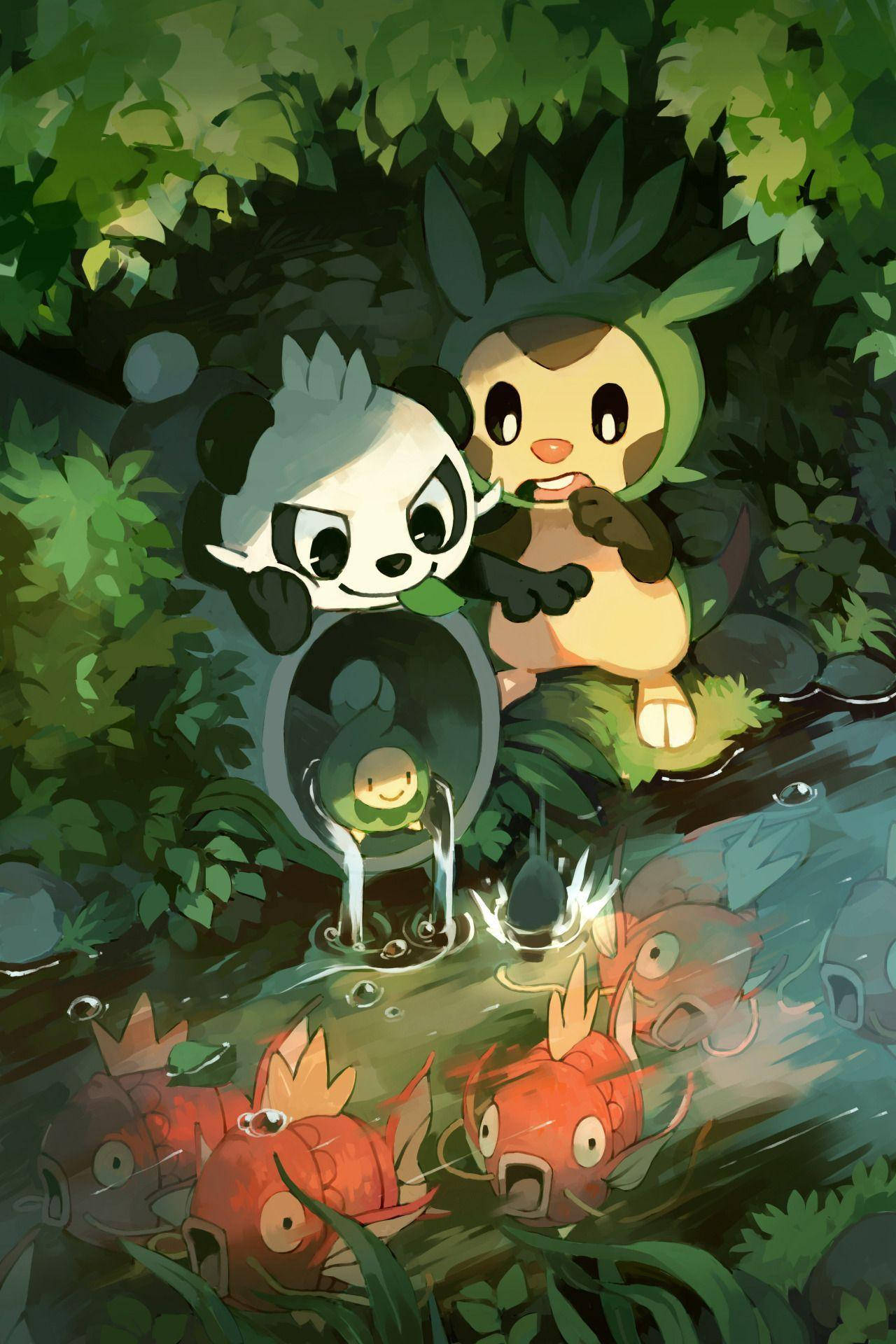 Pancham, Chespin y Budew Fondos de pantalla