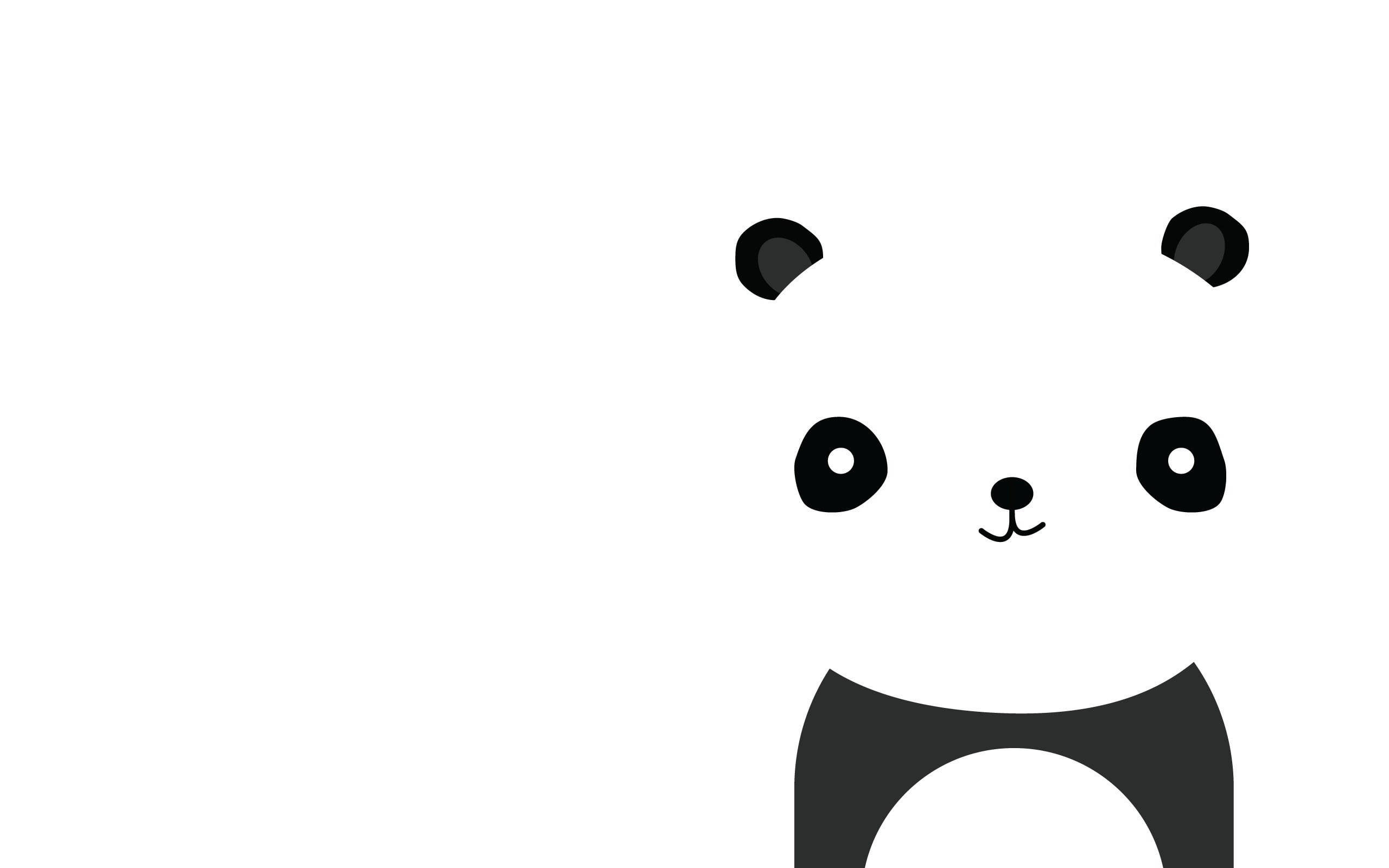 Panda Blanco Genial Sonriente Fondos de pantalla