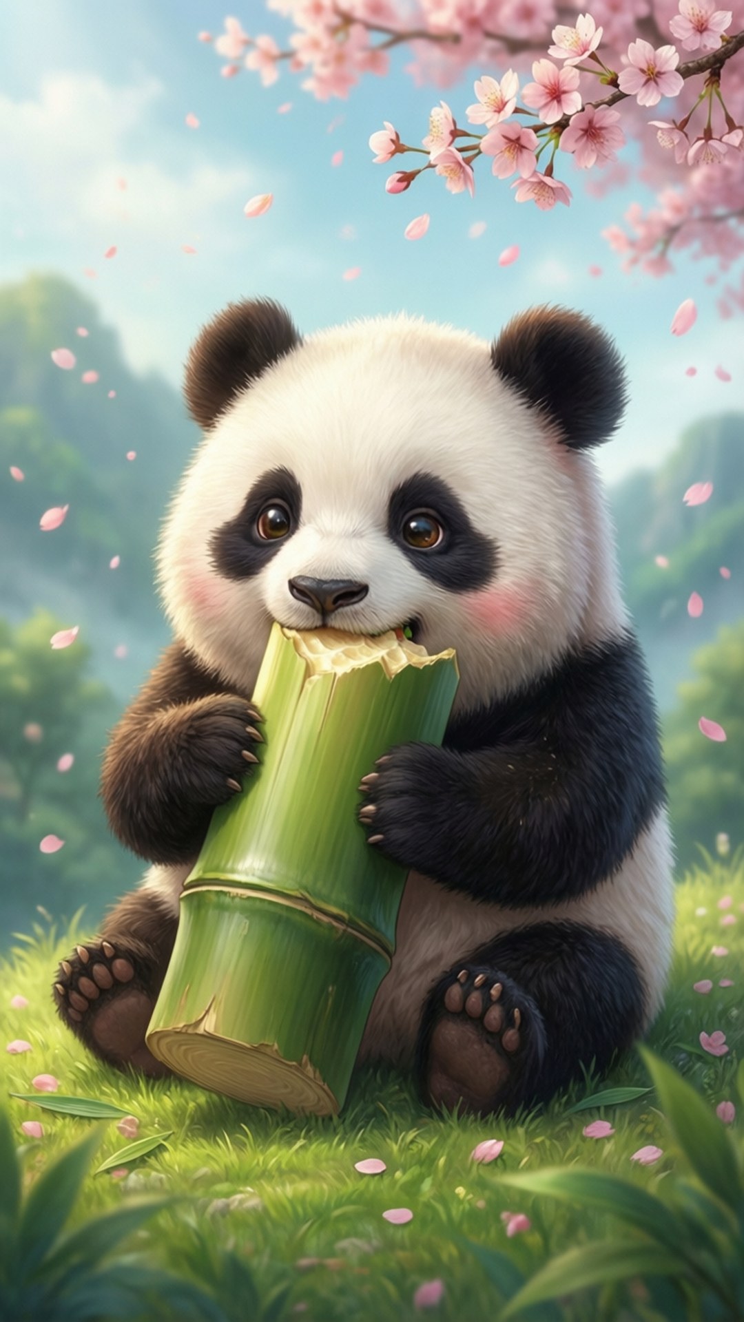 Panda Comiendo Bambú Fondos de pantalla