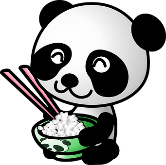 Panda Lindo Comiendo Arroz Fondos de pantalla