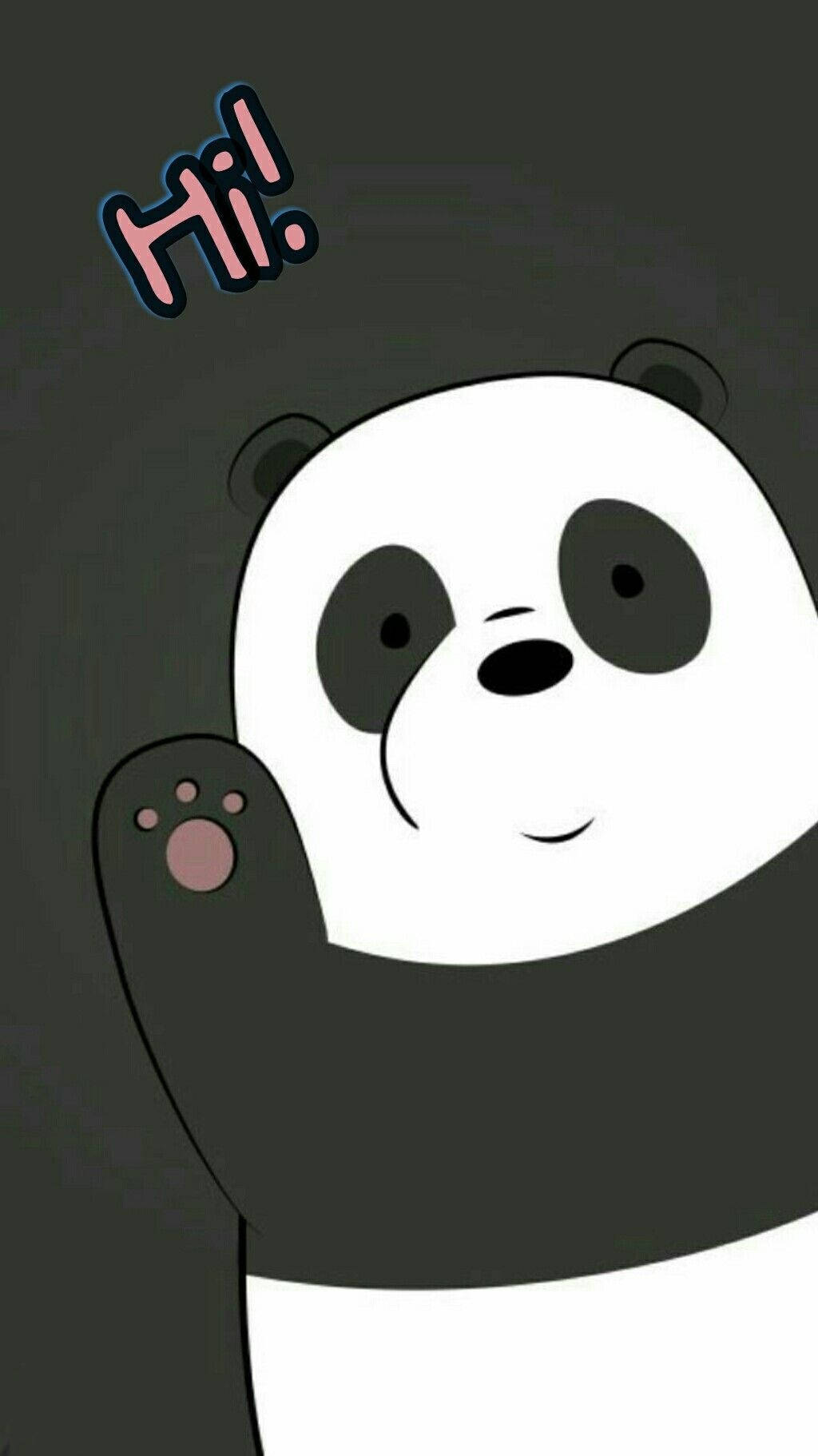 Panda Lindo de We Bare Bears Saludando Fondos de pantalla