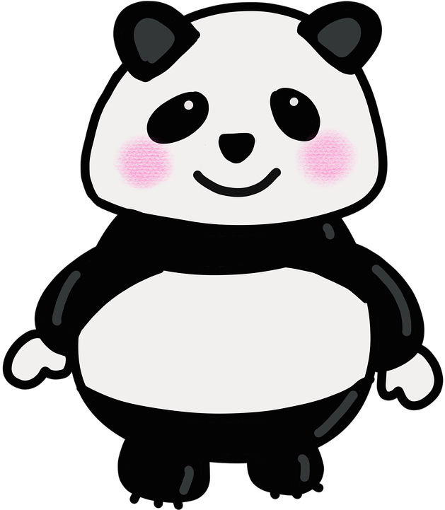 Panda Sonriente de Dibujos Animados Fondos de pantalla