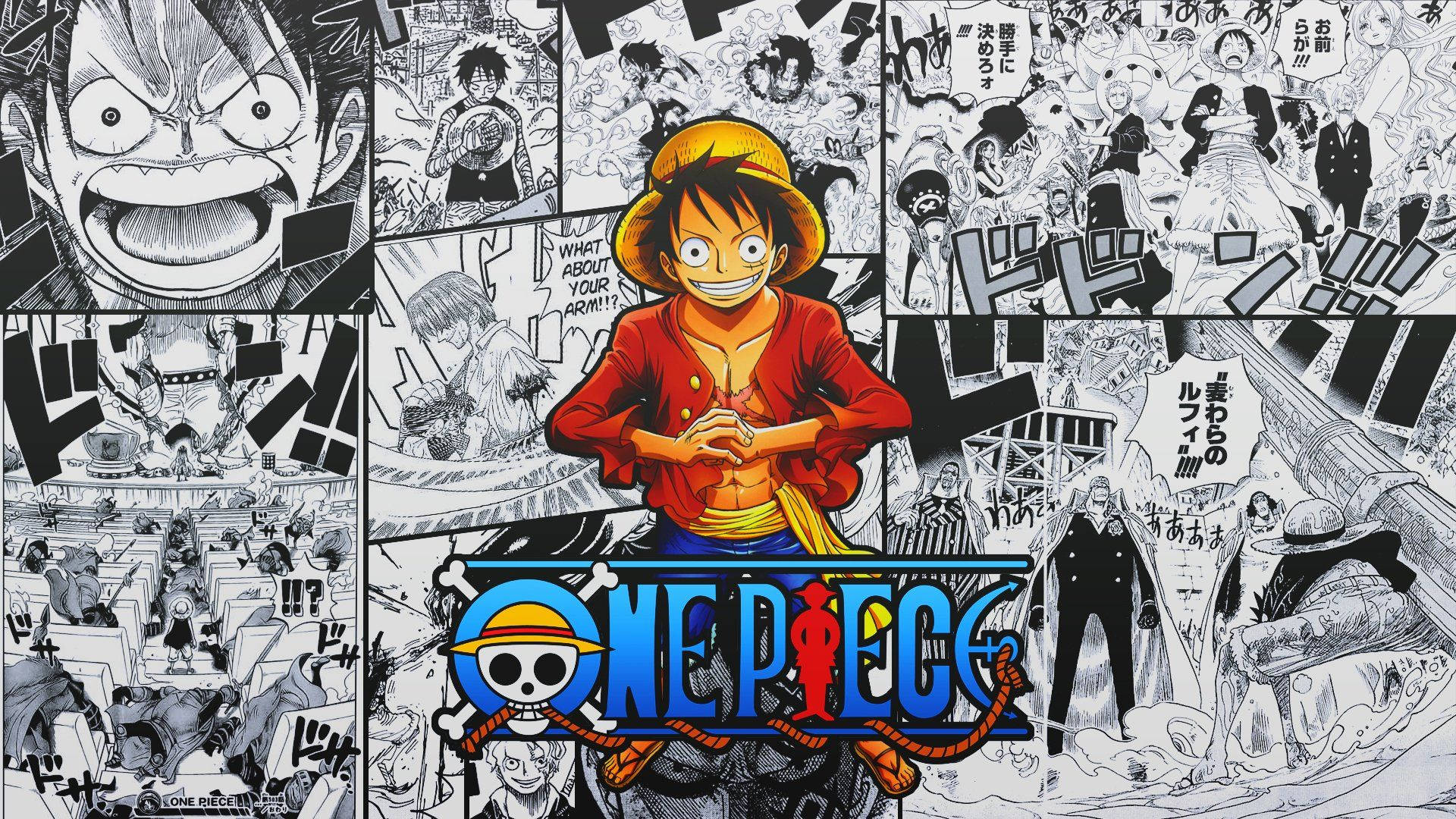 Panel de manga de Luffy de One Piece Fondos de pantalla