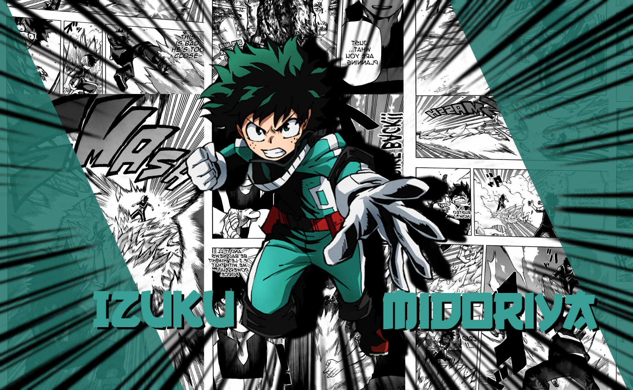 Panel de Manga de Izuku Midoriya Fondos de pantalla