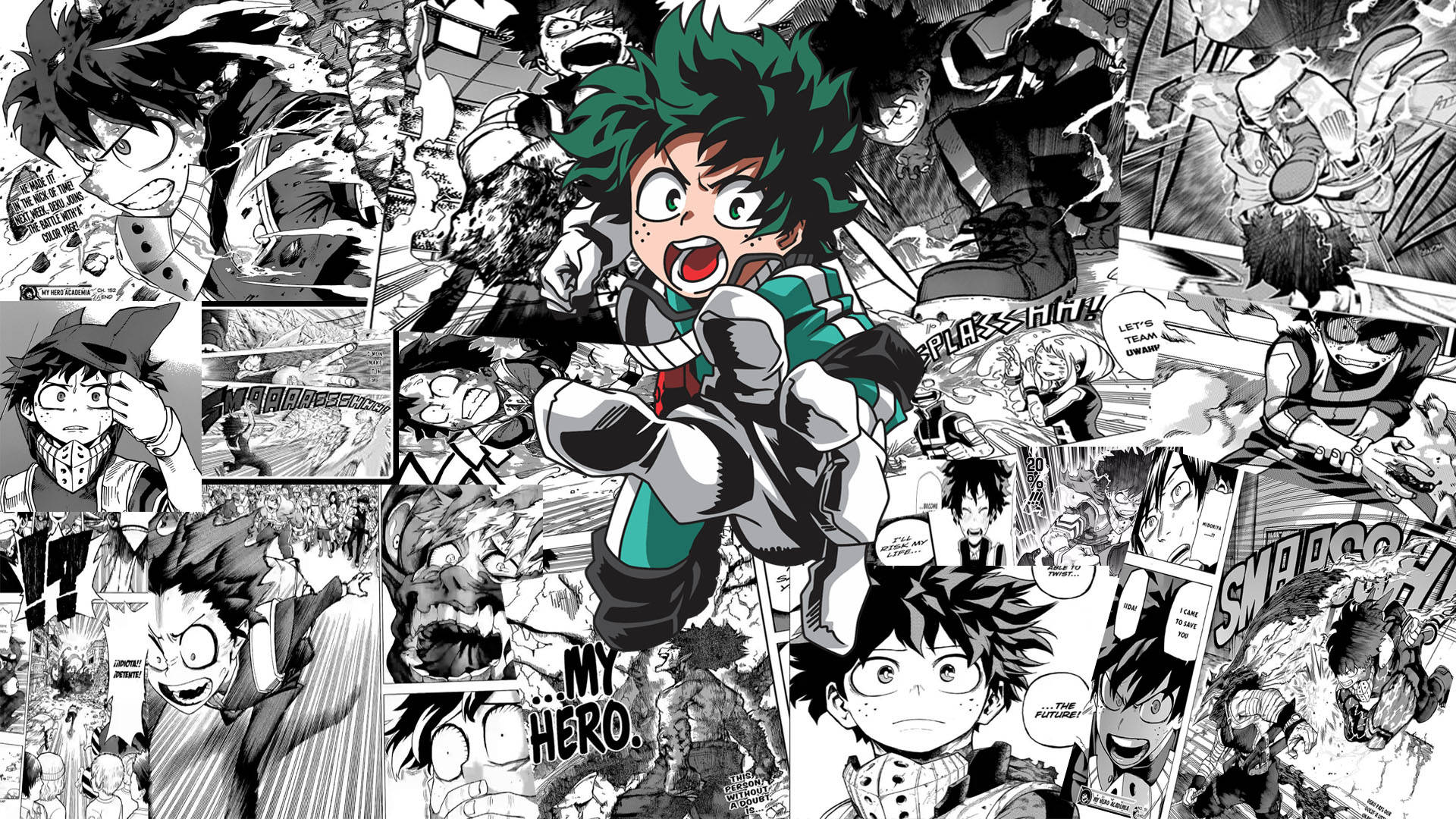Panel de Manga de Izuku Midoriya Fondos de pantalla