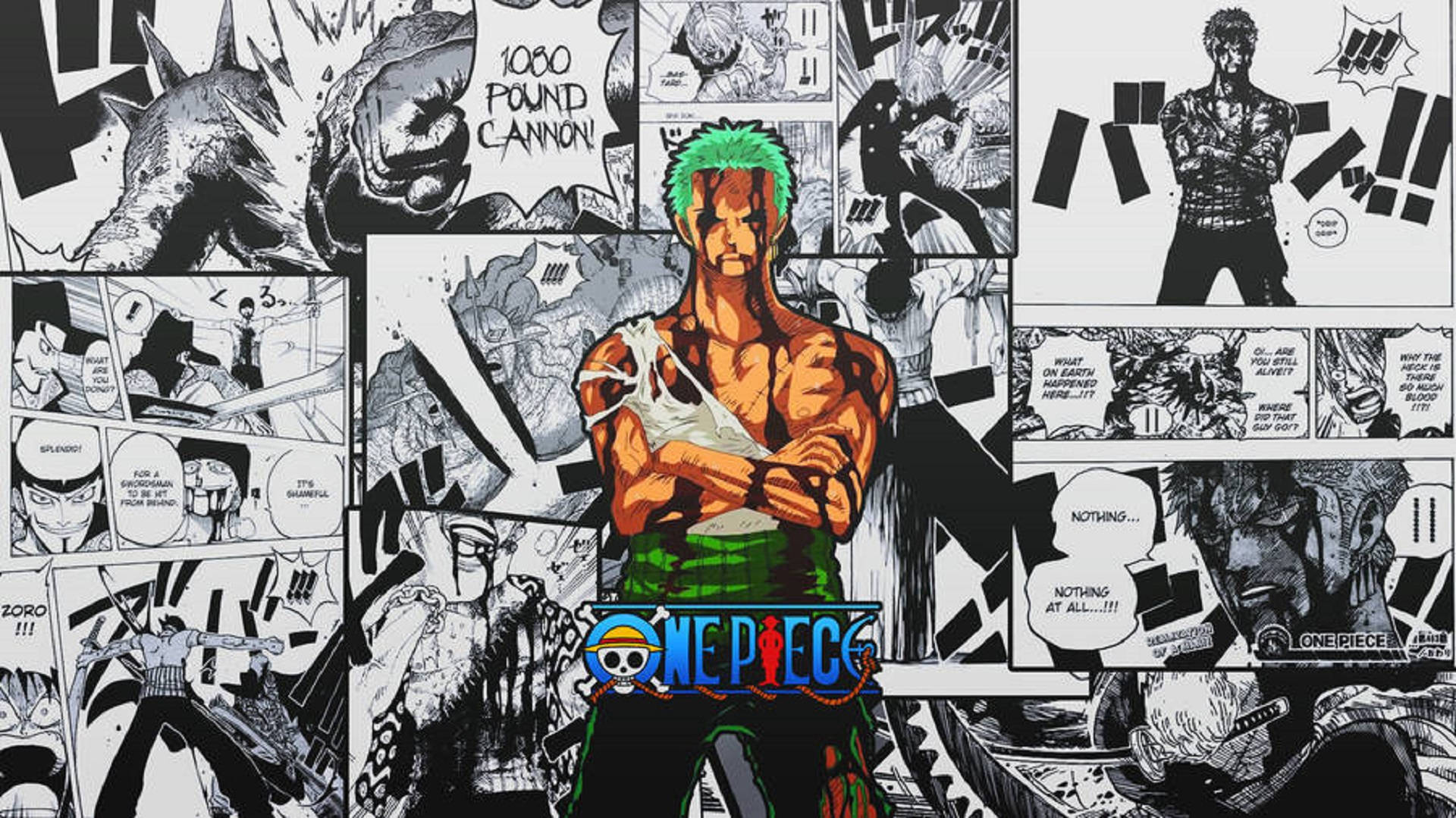Panel de Manga de Roronoa Zoro Fondos de pantalla