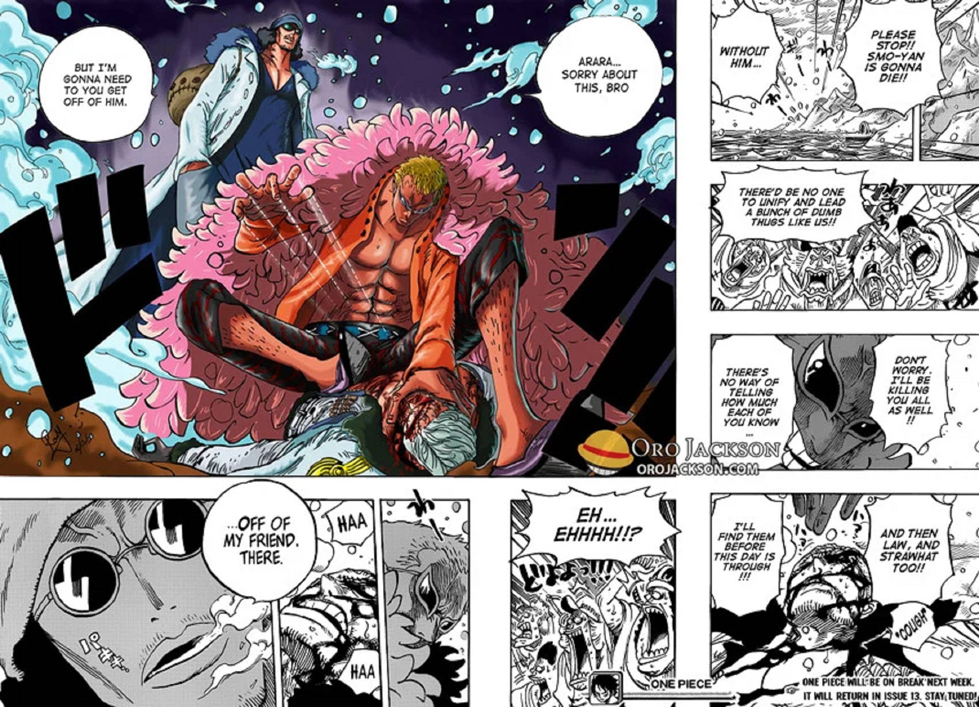 Panel de Manga de Doflamingo y Kuzan Fondos de pantalla
