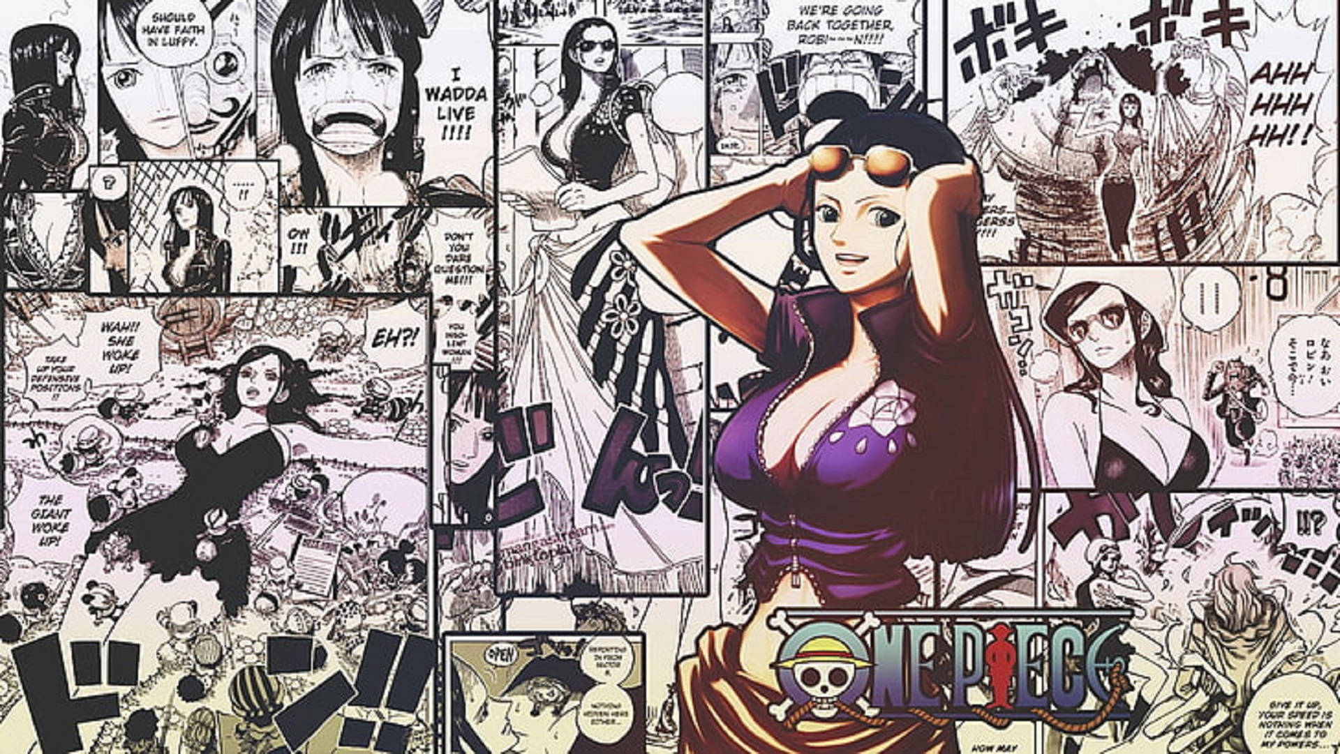 Panel de Manga de Nico Robin Fondos de pantalla