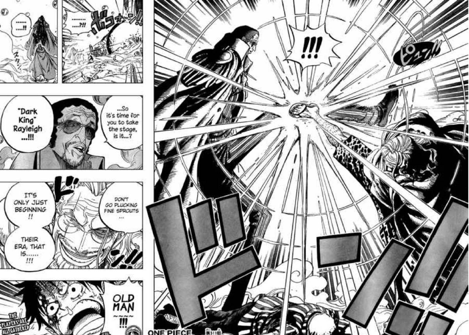 Panel de Manga del Almirante Kizaru vs Rayleigh Fondos de pantalla