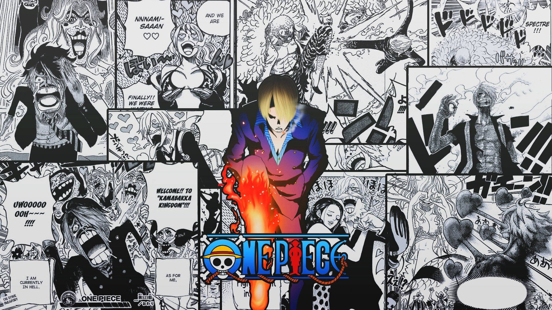 Panel de Manga del Cocinero del Sombrero de Paja Sanji Fondos de pantalla
