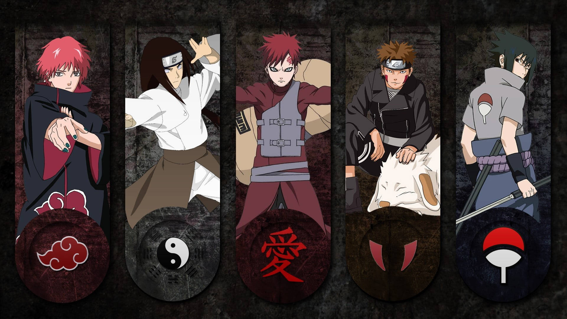 Paneles de personajes vivos de Naruto Fondos de pantalla