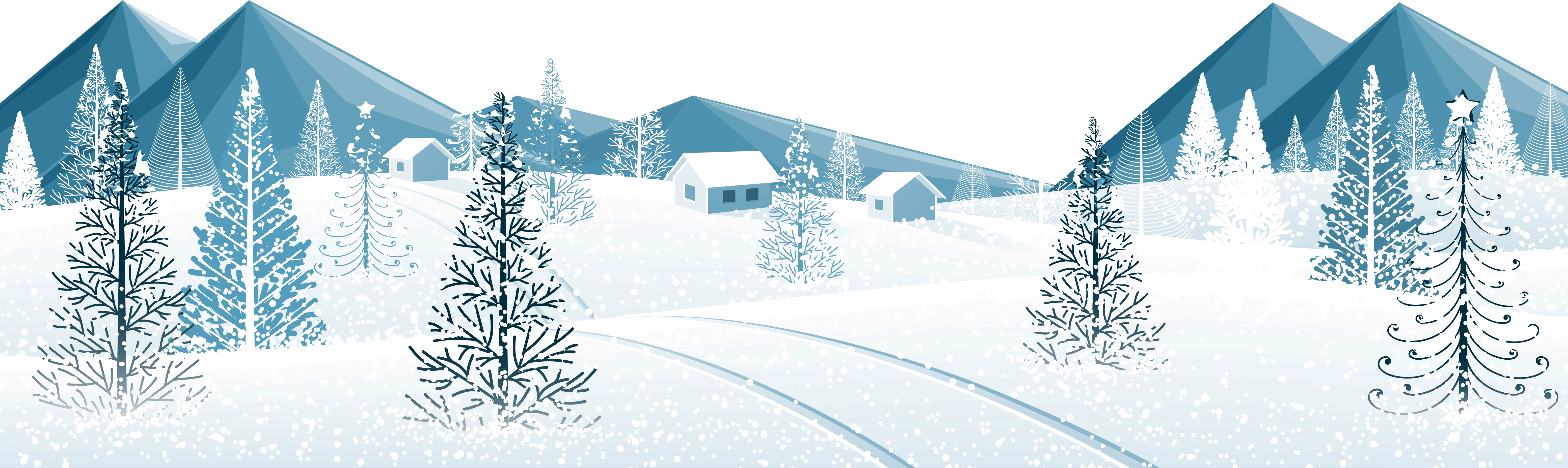 Panorama de Paisaje Invernal Fondos de pantalla