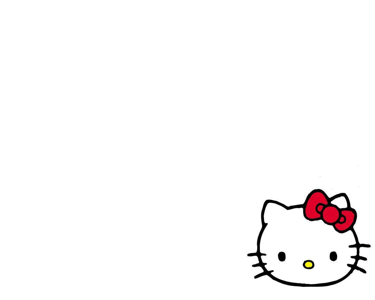 Pantalla blanca con Hello Kitty Fondos de pantalla