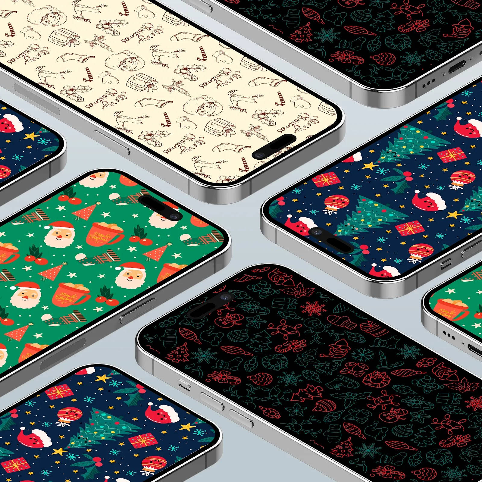 Pantalla de iPhone Navideña y Preppy Fondos de pantalla