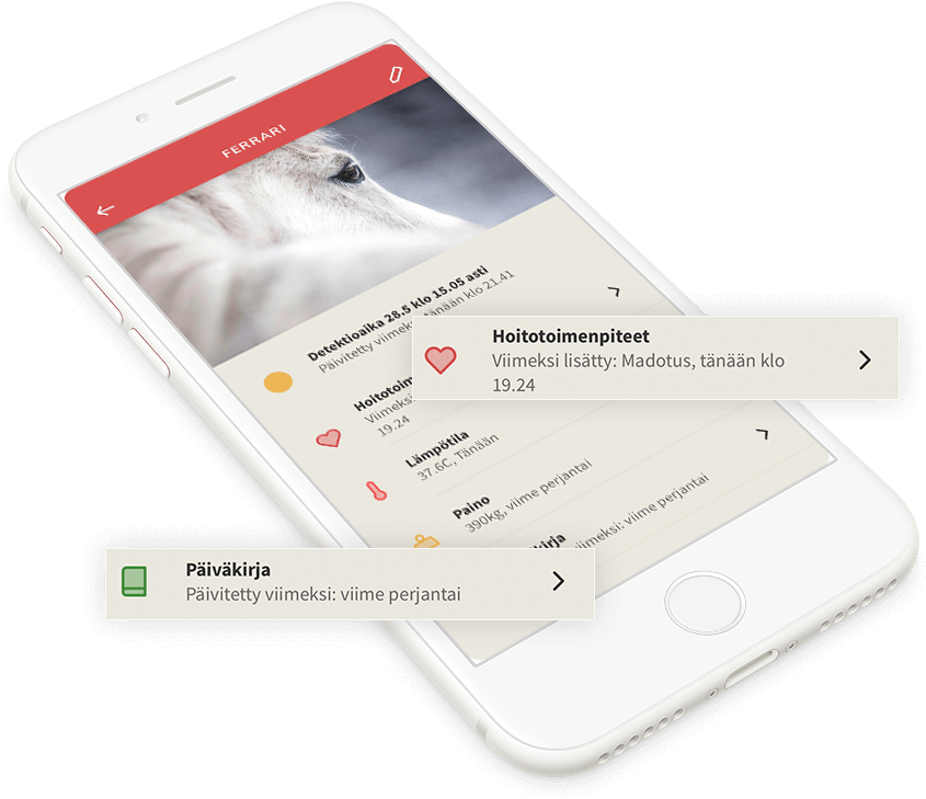Pantalla de la app de salud del caballo Ferrari Fondos de pantalla