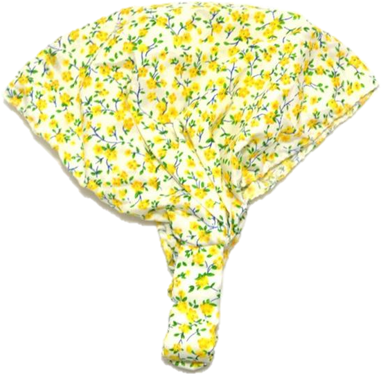 Pañuelo amarillo floral para la cabeza Fondos de pantalla