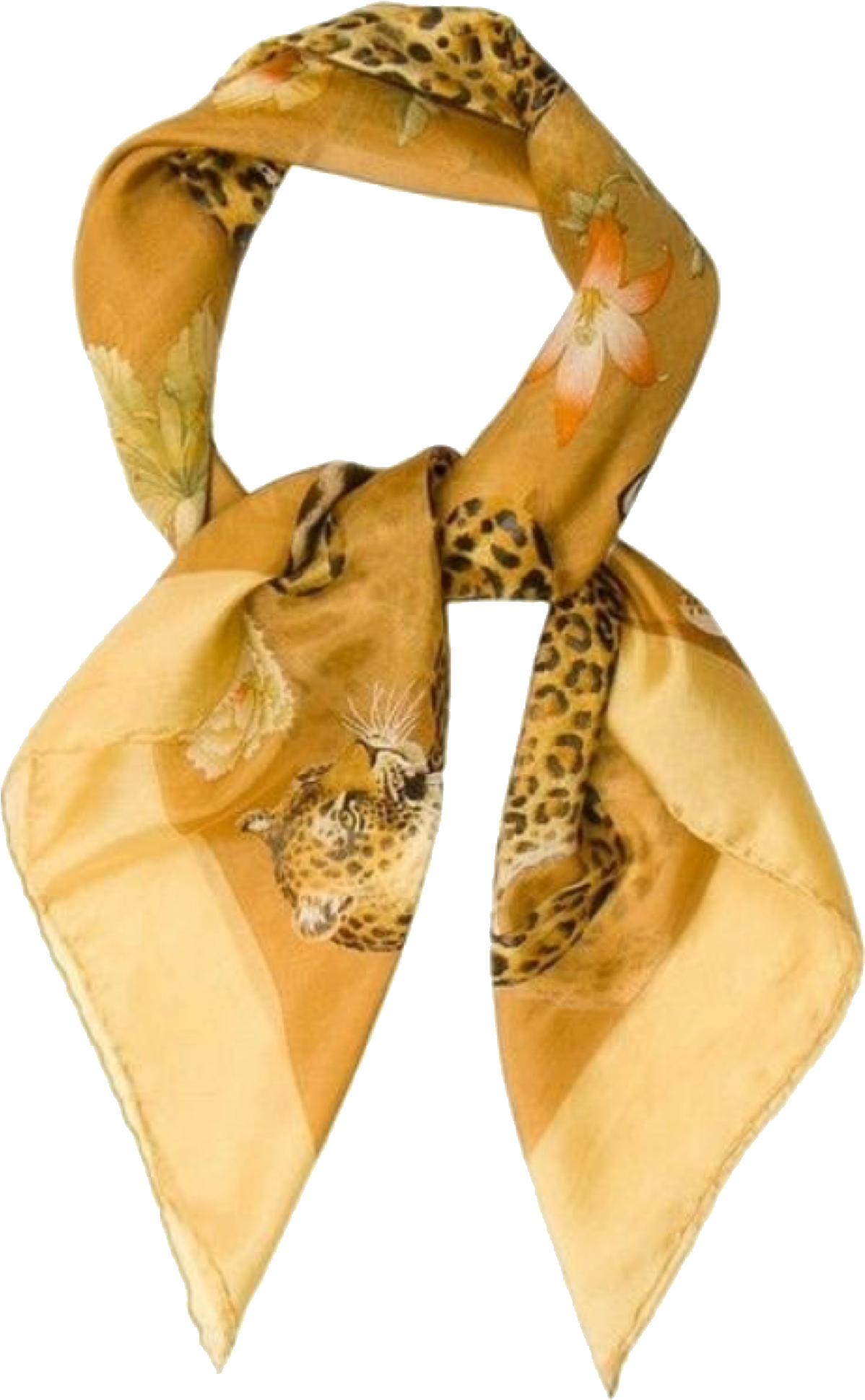 Pañuelo estampado de leopardo dorado Fondos de pantalla