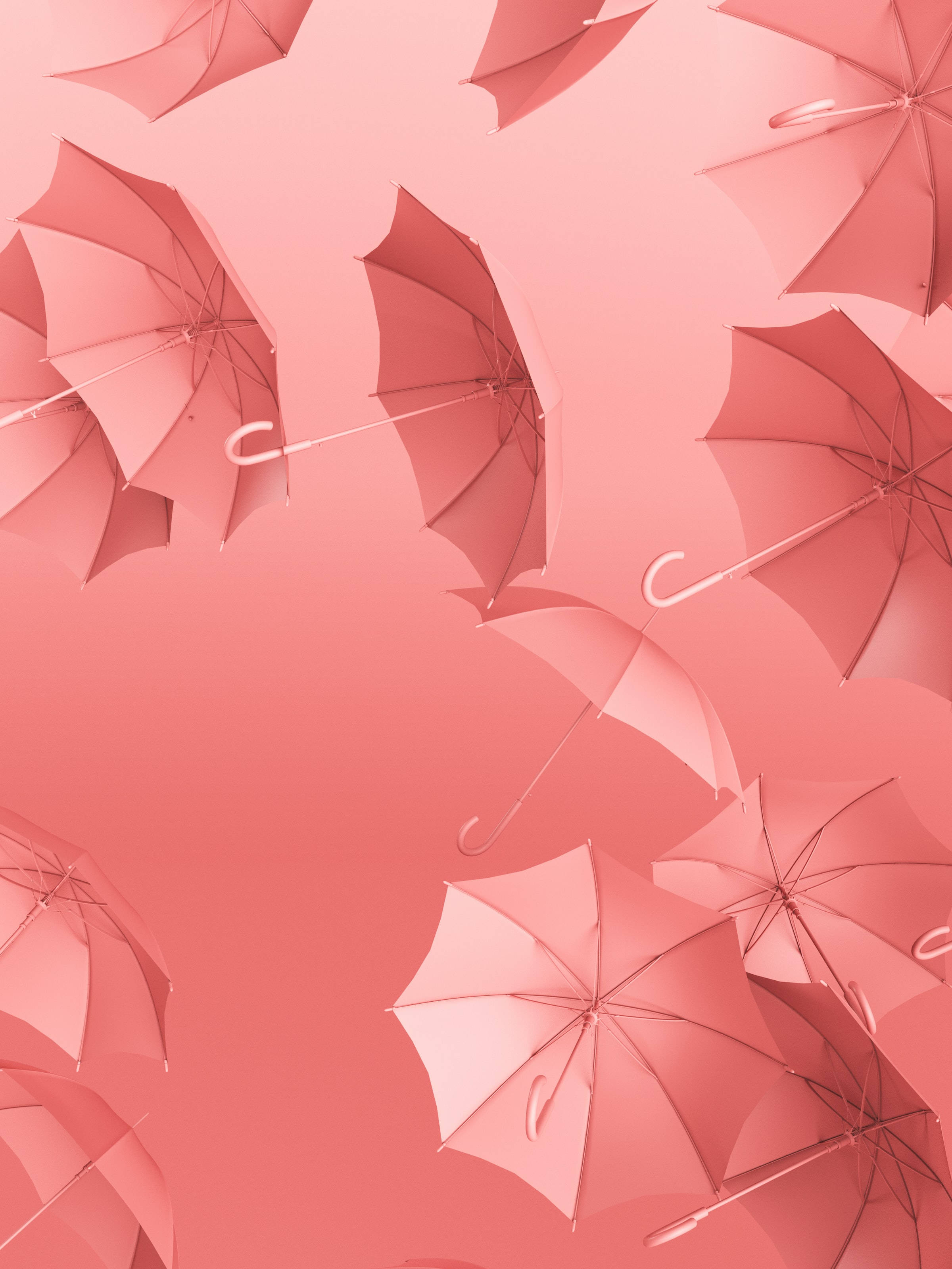 Paraguas flotantes estética rosa adorable Fondos de pantalla