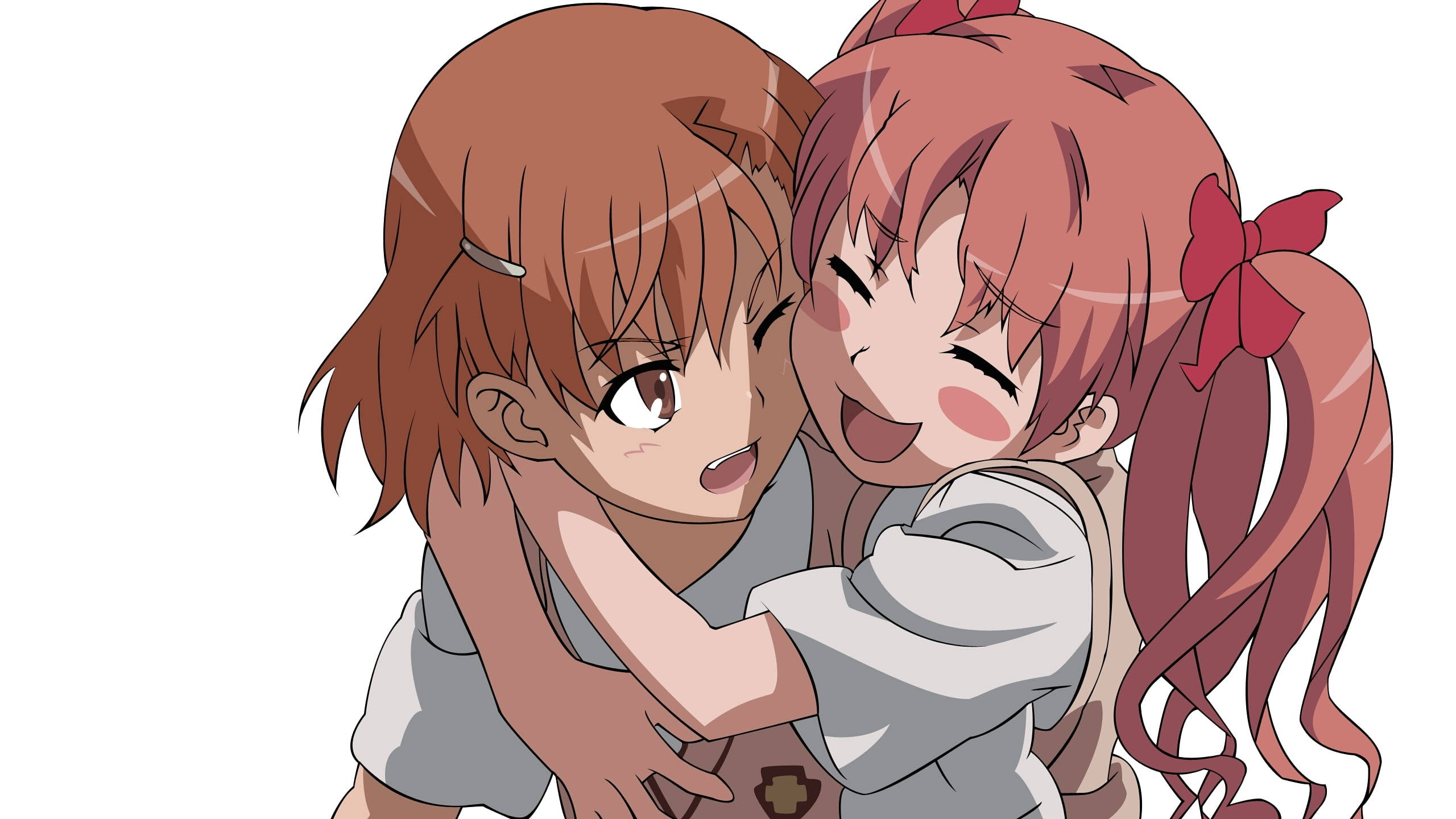 Pareja Adolescente Abrazándose en Anime Fondos de pantalla