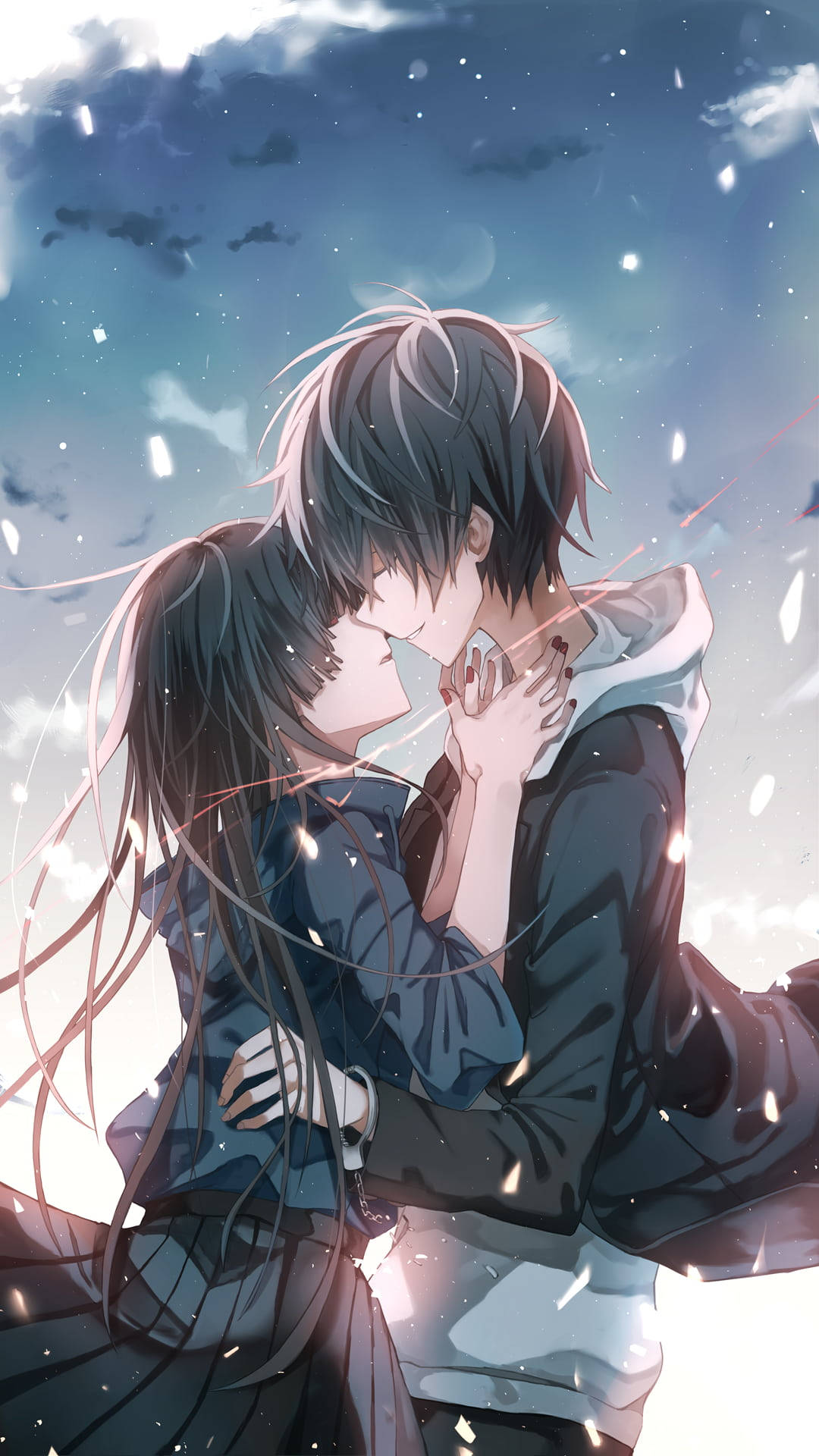Pareja Anime Besándose Hilo Rojo Fondos de pantalla