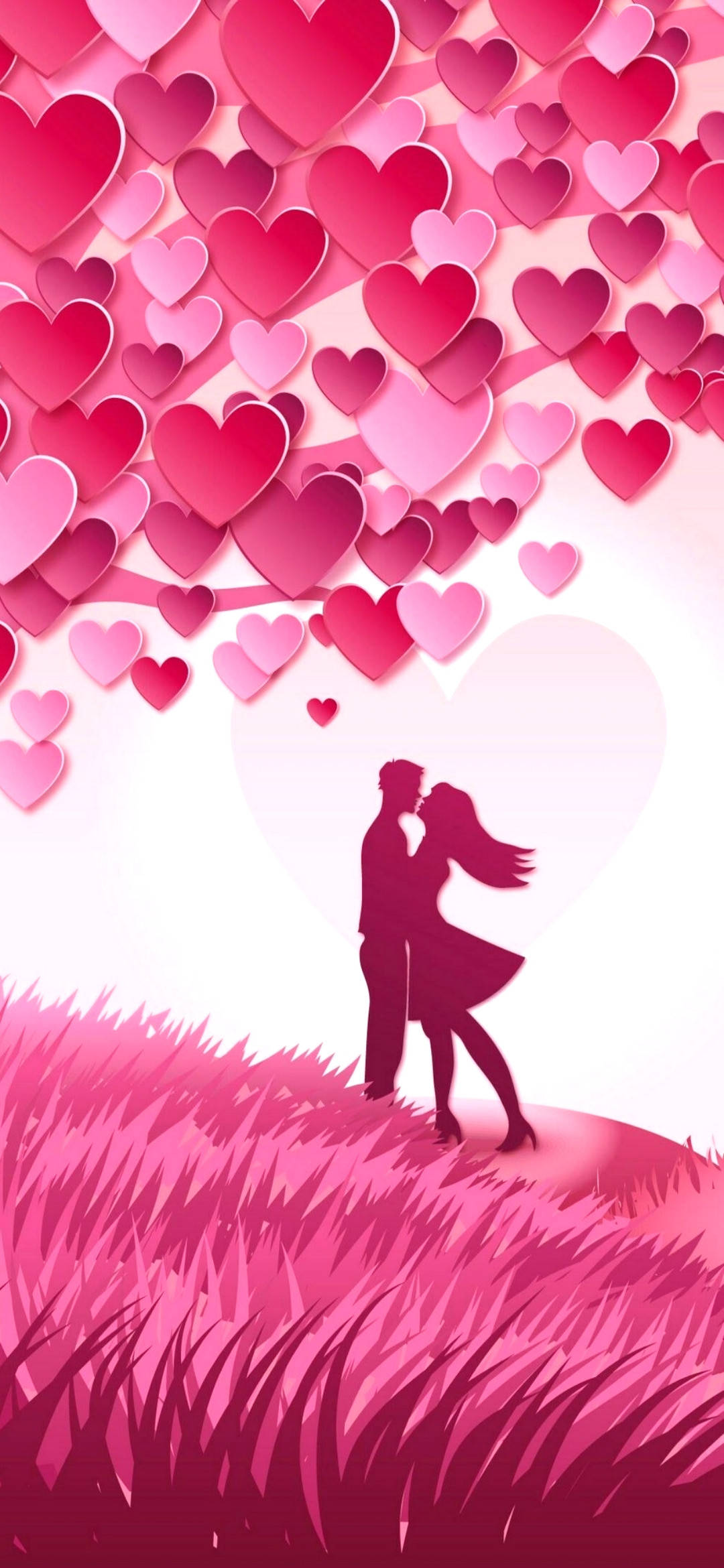 Pareja Besándose Amor Teléfono Fondos de pantalla