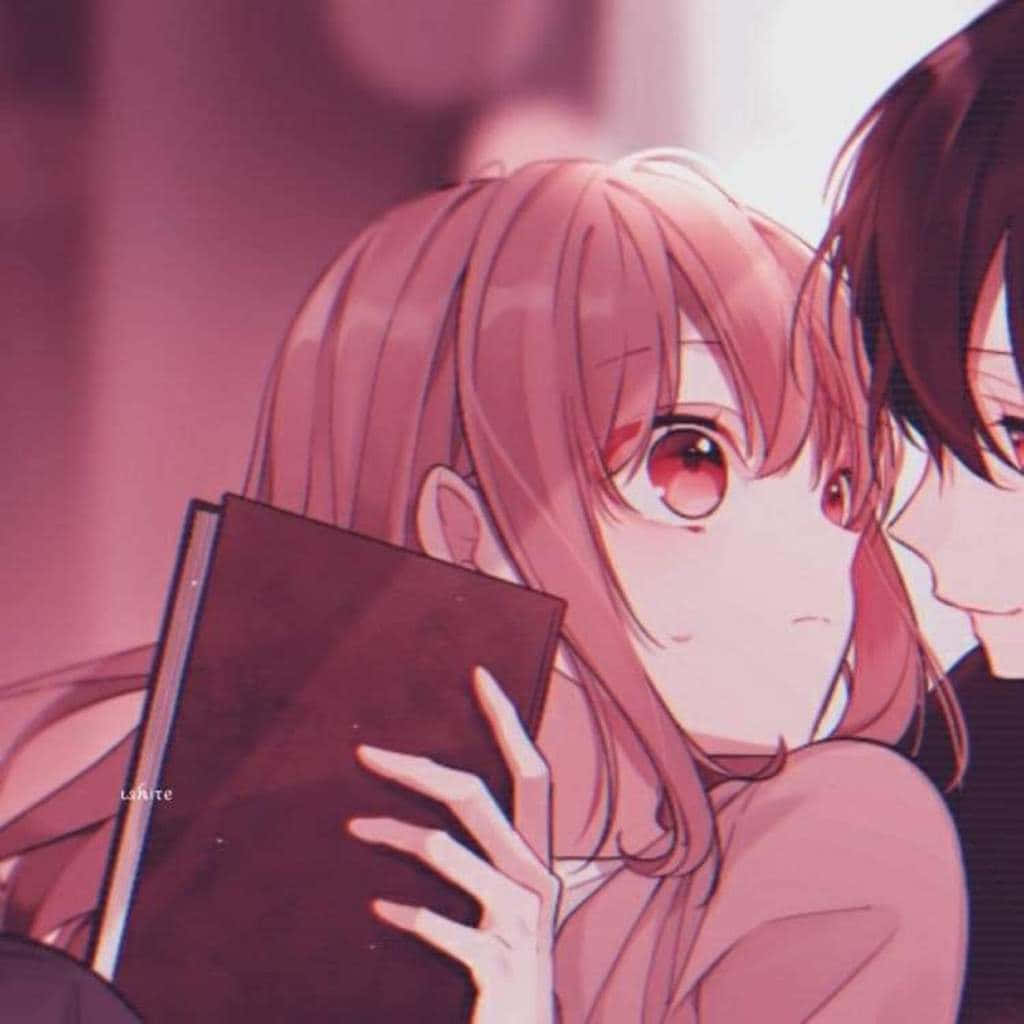 Pareja Combinada de Perfil: Chica con Libro Fondos de pantalla