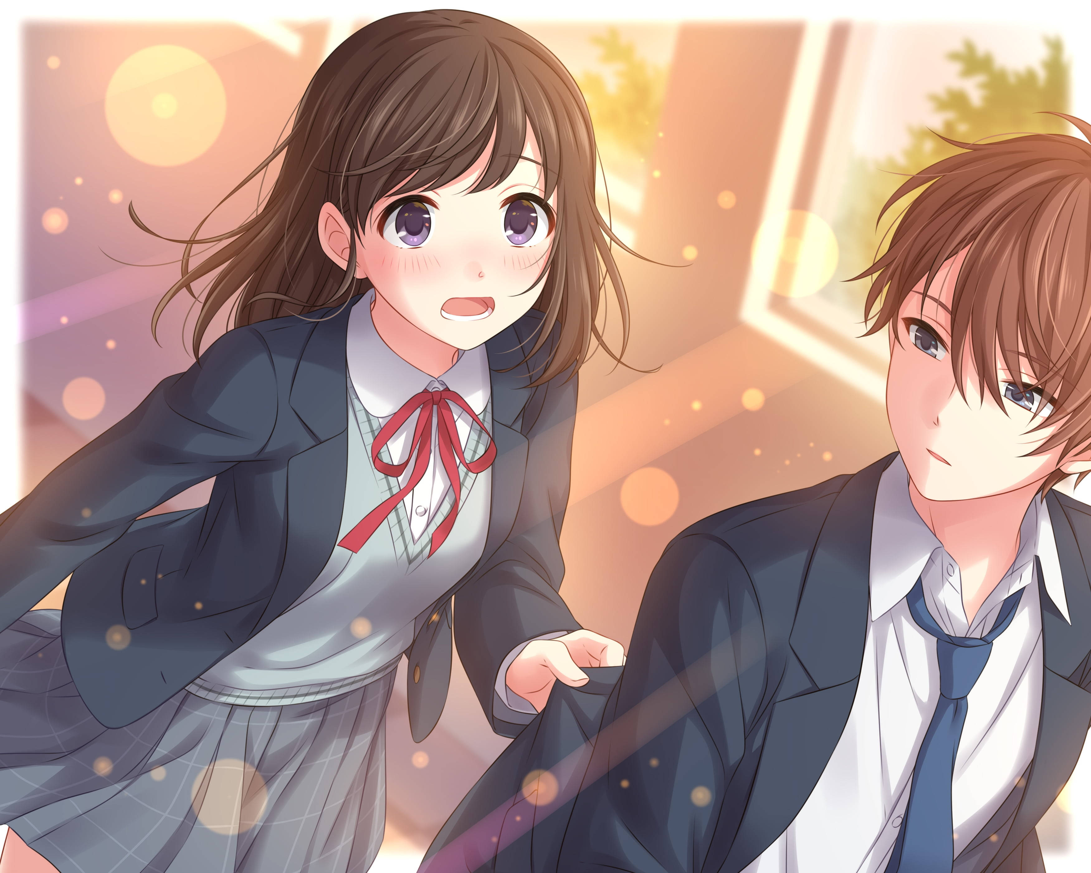 Pareja de anime estética de secundaria Fondos de pantalla