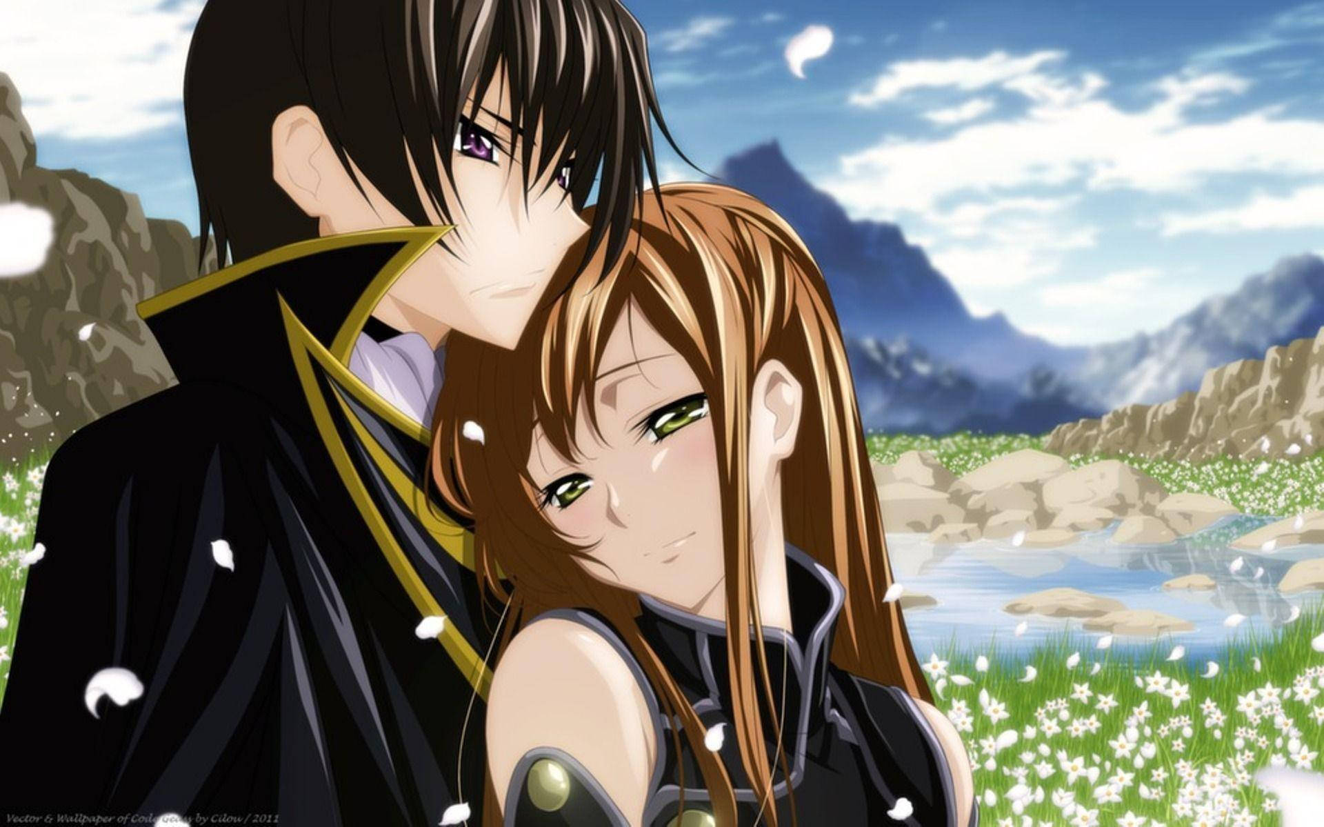Pareja de Anime Abrazándose con Sueño Fondos de pantalla
