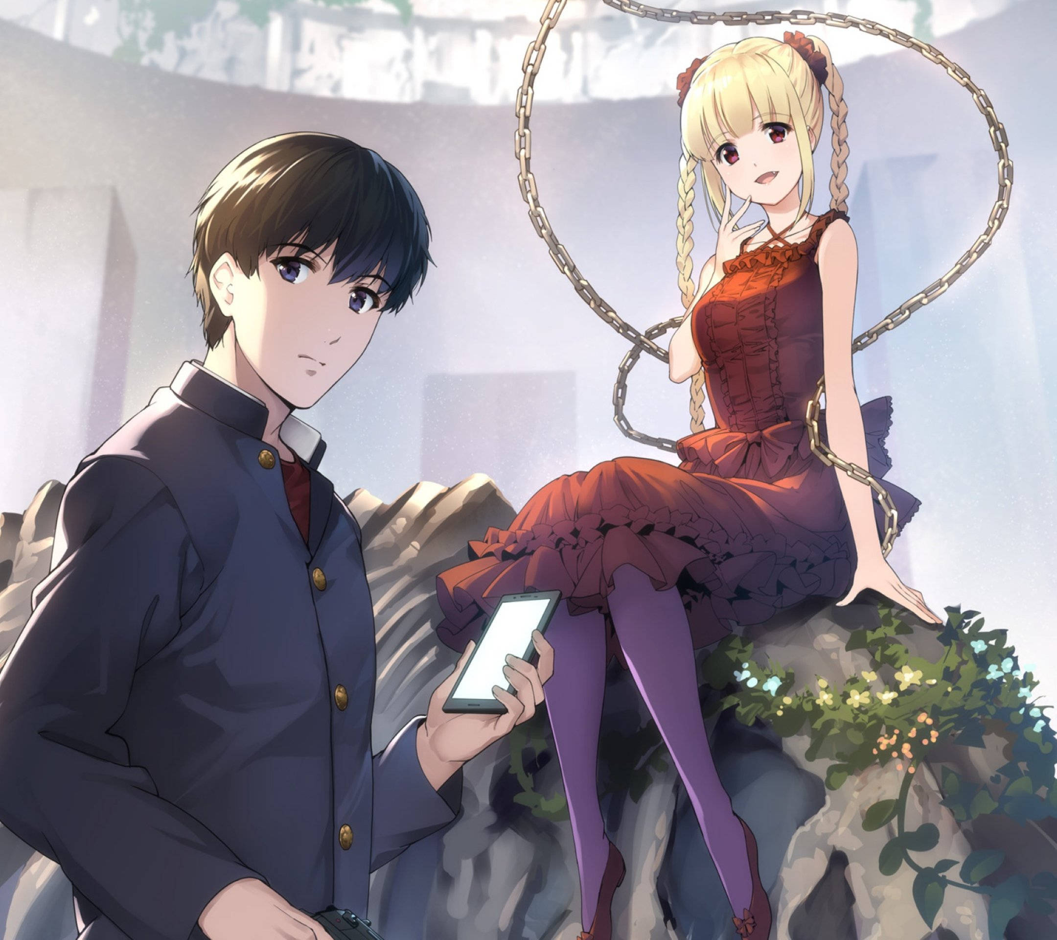 Pareja de anime Darwin's Game Fondos de pantalla