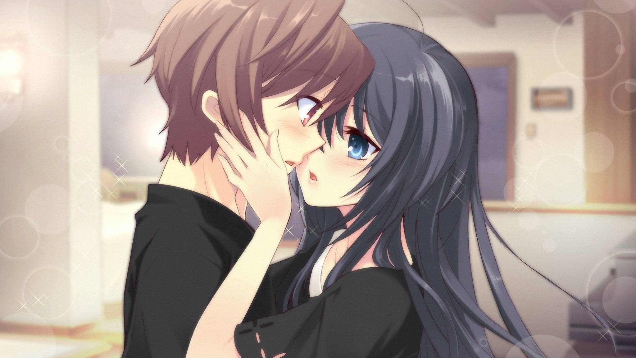 Pareja de Anime Lesbiana Romántica Fondos de pantalla